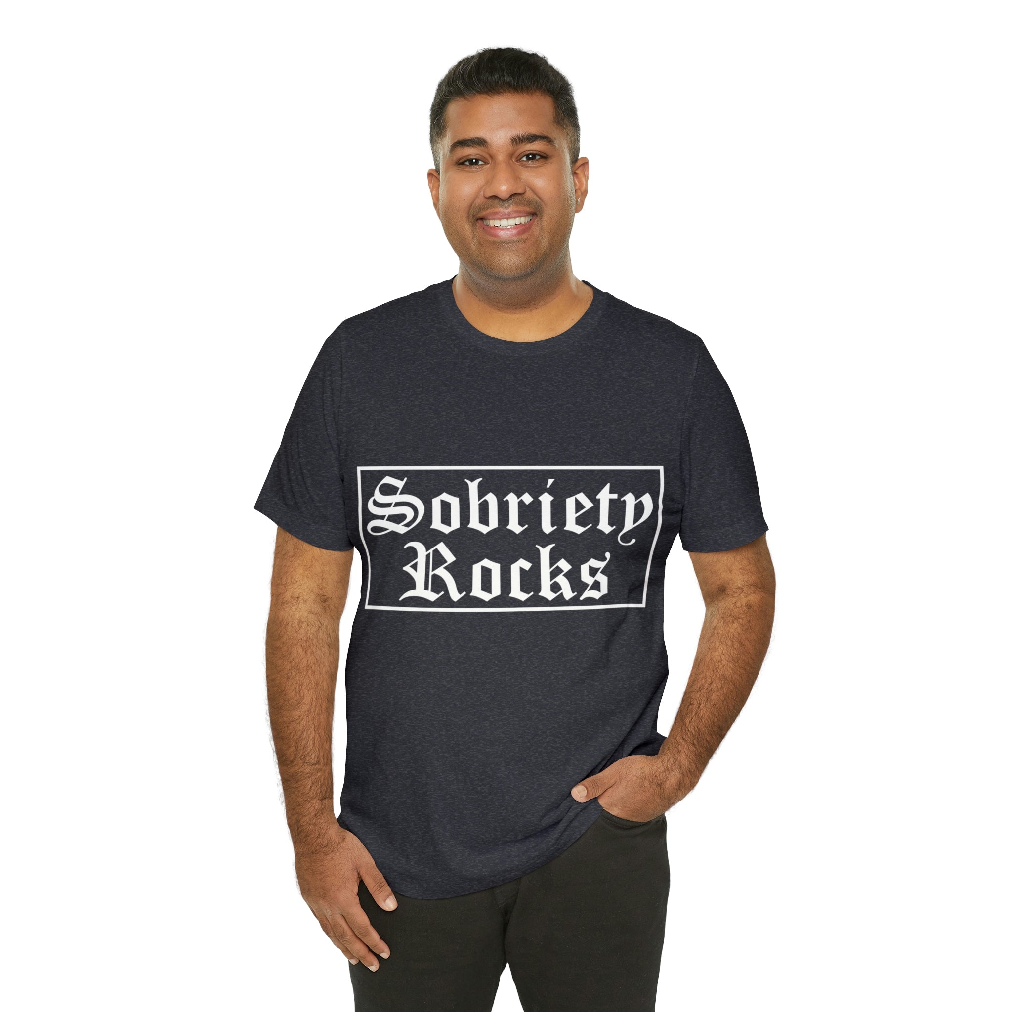 Sobriety Rocks - Unisex Jersey Short Sleeve Tee