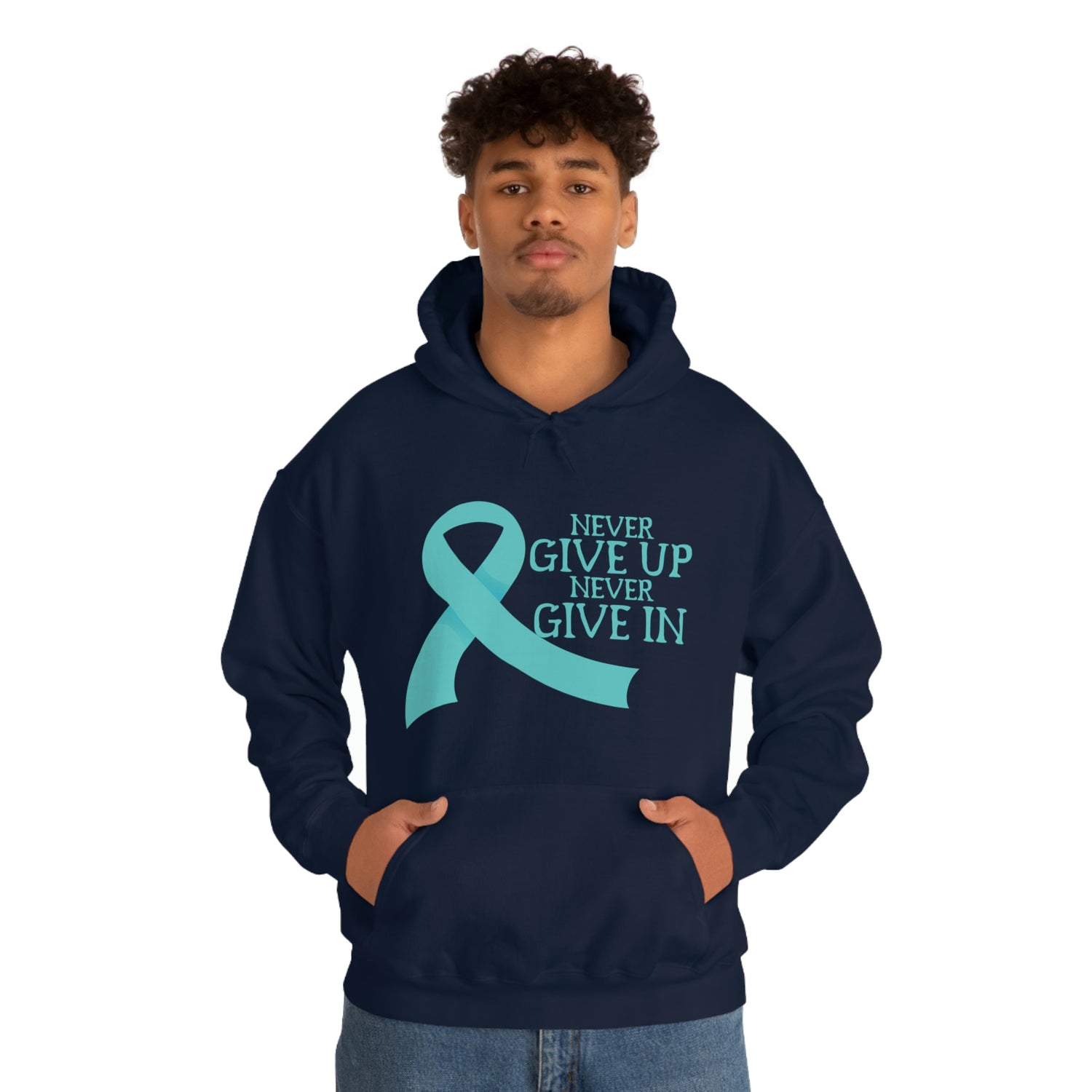 Never Give Up Never Give In - Unisex Heavy Blend™ Hooded Sweatshirt