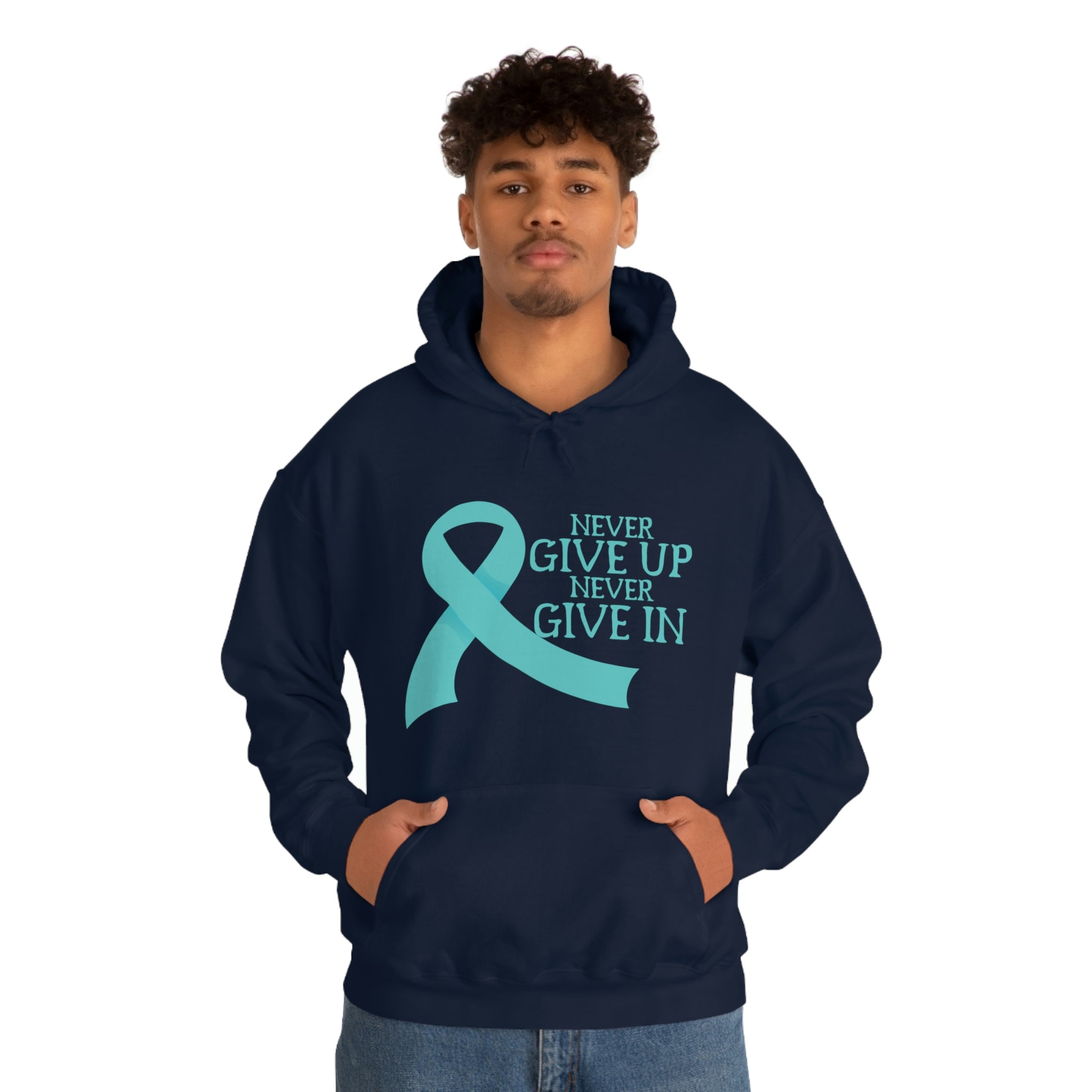 Never Give Up Never Give In - Unisex Heavy Blend™ Hooded Sweatshirt