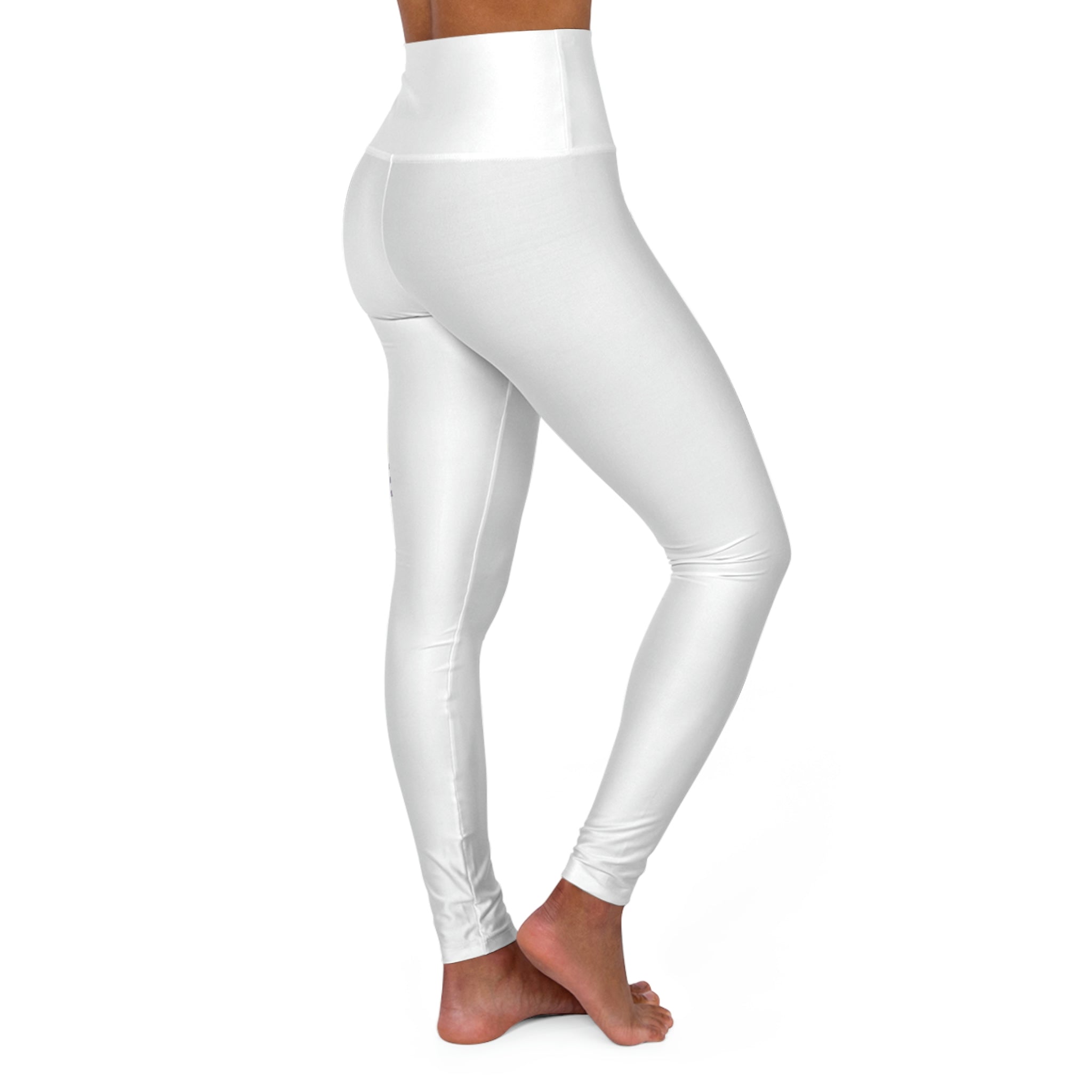 1 Day Hour Minute Second At A Time - White High Waisted Yoga Leggings