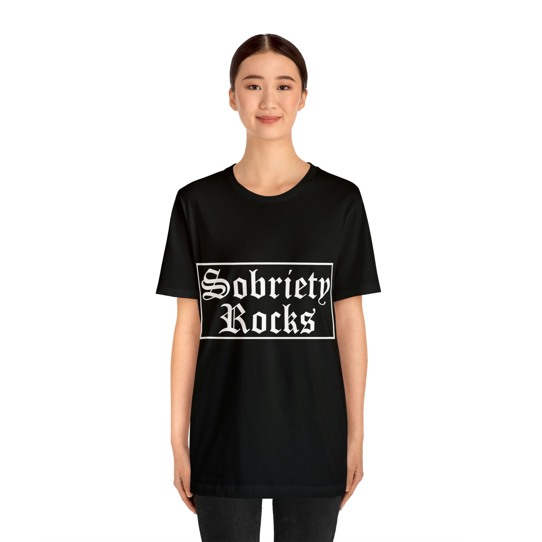Sobriety Rocks - Unisex Jersey Short Sleeve Tee