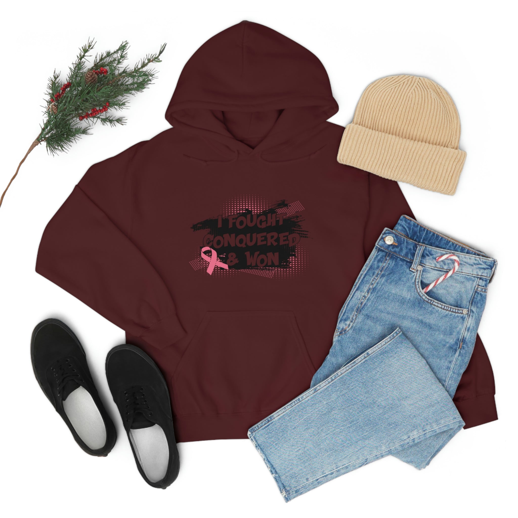 I Fought Conquered & Won - Unisex Heavy Blend™ Hooded Sweatshirt