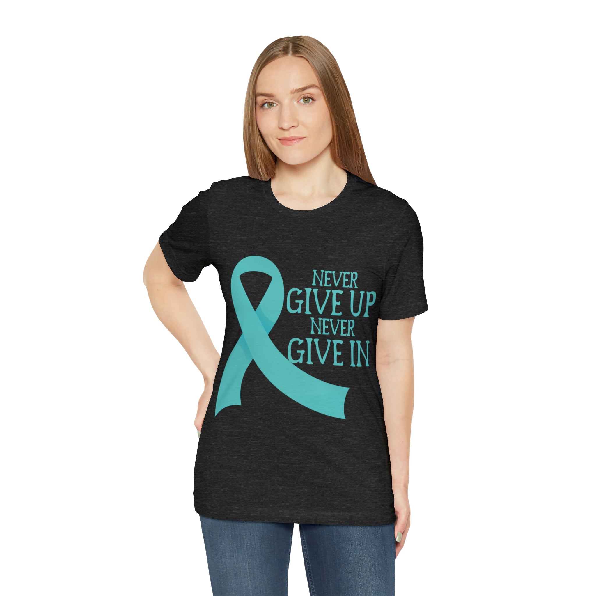 Never Give Up Never Give In - Unisex Jersey Short Sleeve Tee