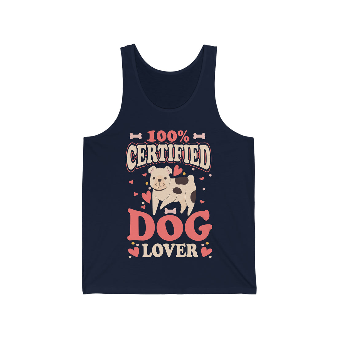 100% Certified Dog Lover - Unisex Jersey Tank Top