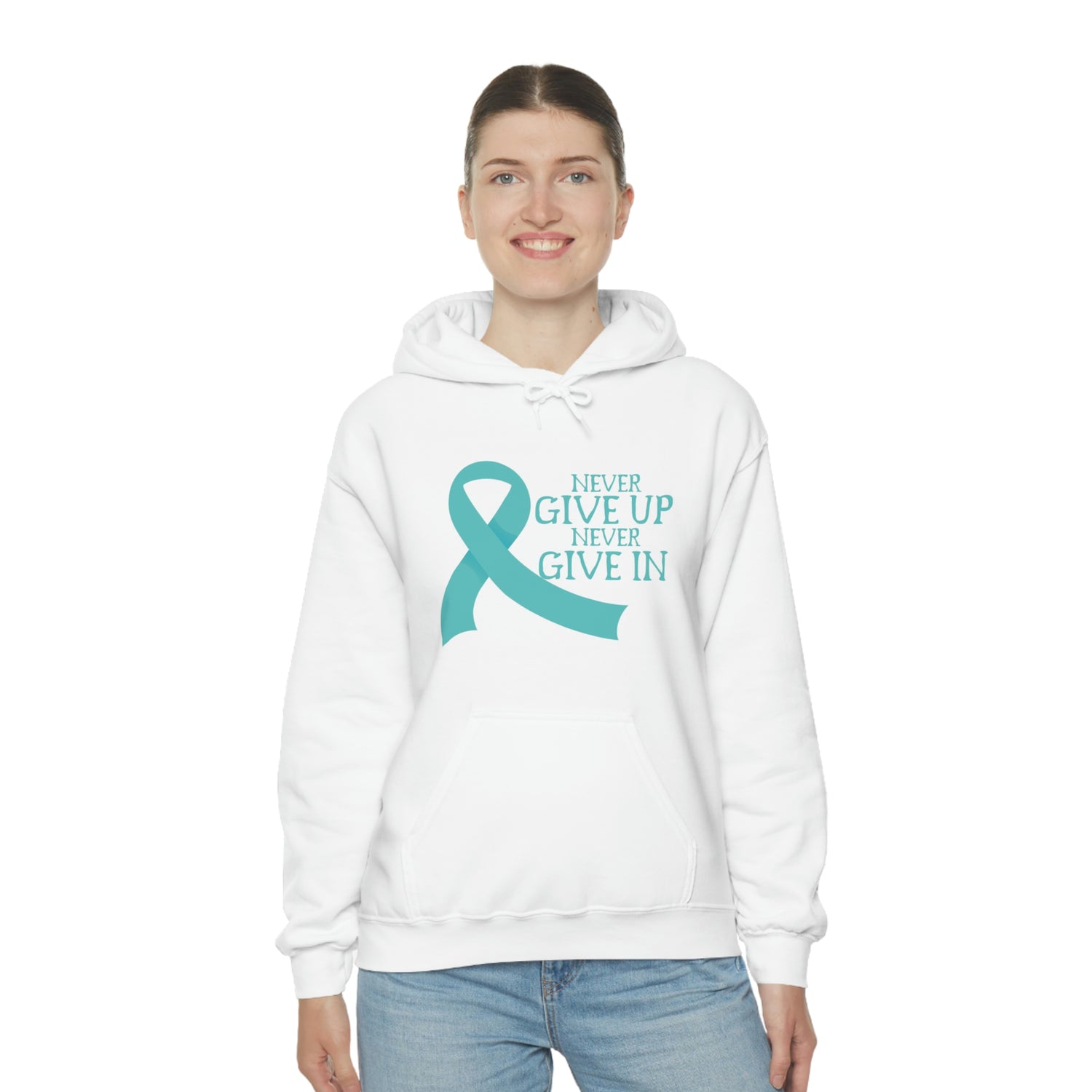 Never Give Up Never Give In - Unisex Heavy Blend™ Hooded Sweatshirt
