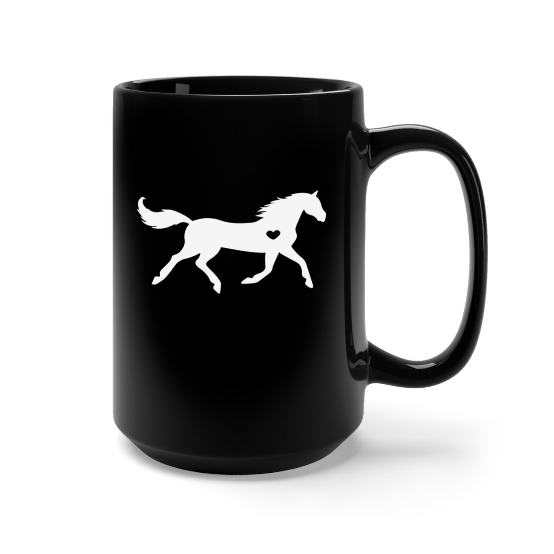 Horse Heart - Large 15oz Black Mug