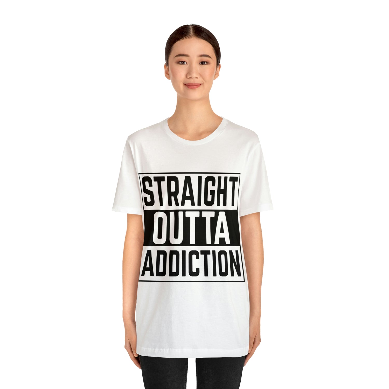 Straight Outta Addiction - Unisex Jersey Short Sleeve Tee