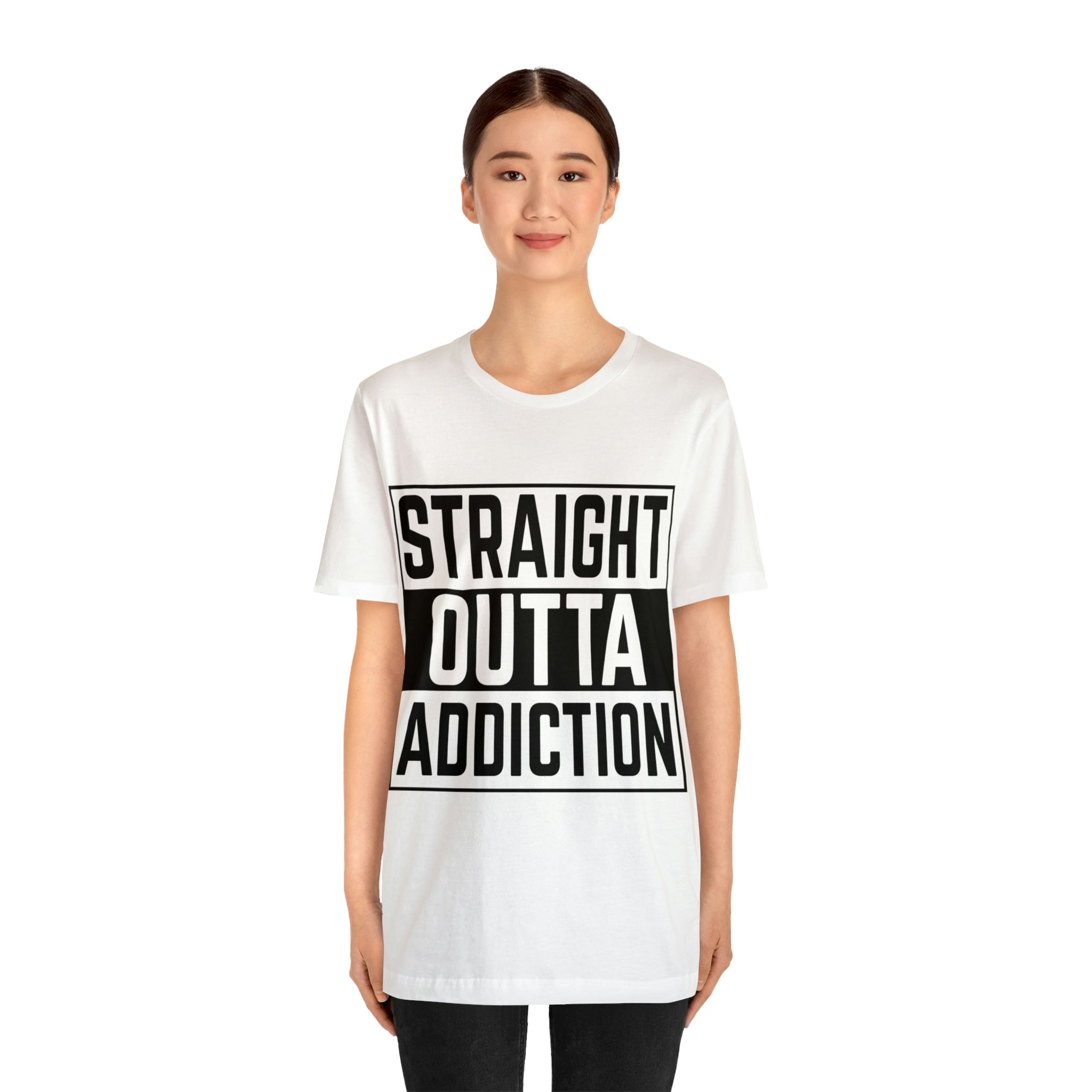 Straight Outta Addiction - Unisex Jersey Short Sleeve Tee