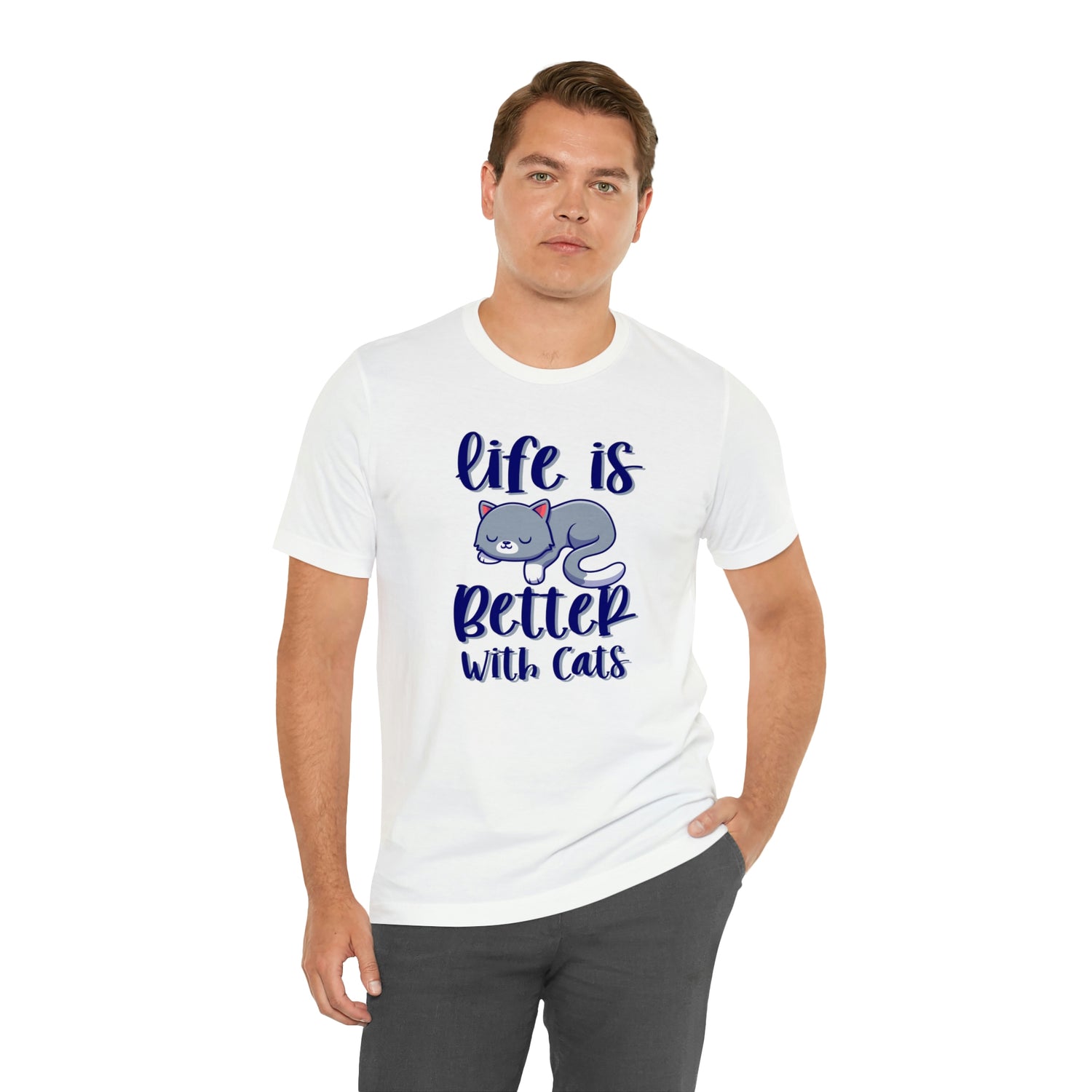 Life Is Better With Cats - Unisex Jersey Short Sleeve Tee