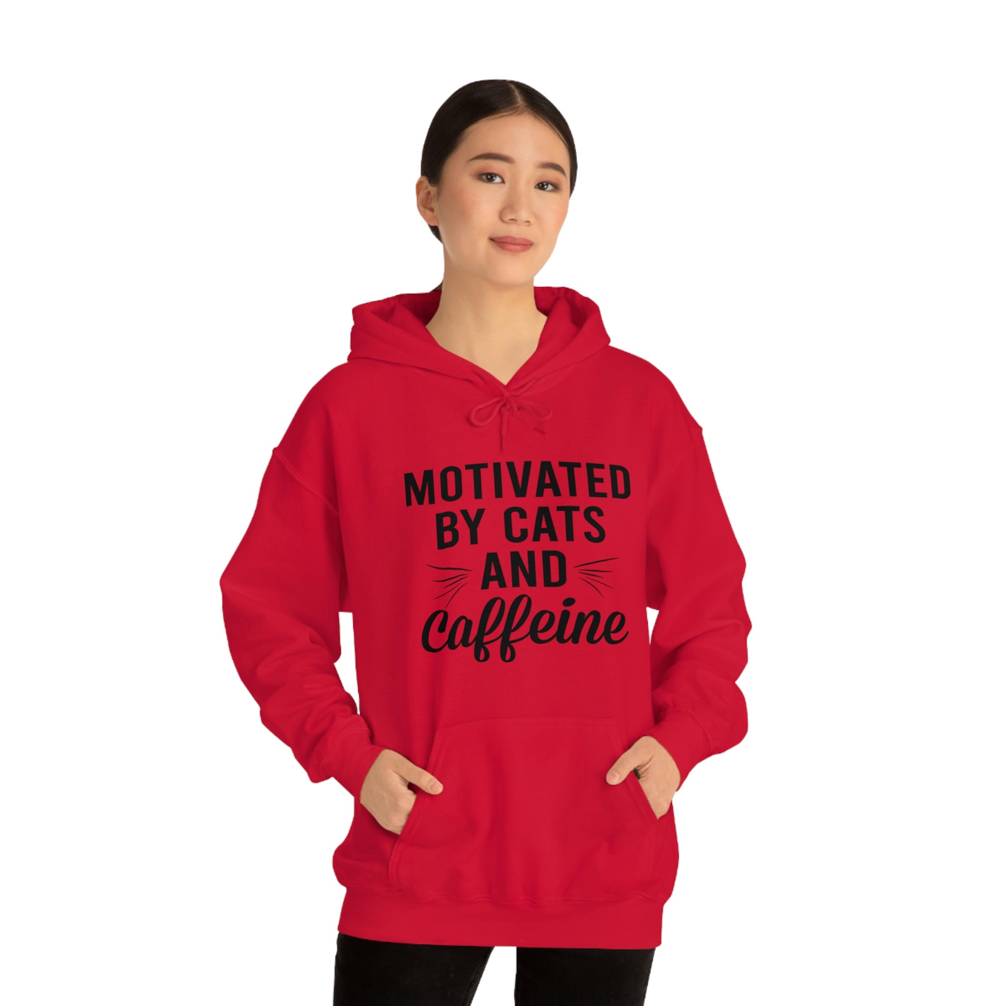 Motivated By Cats & Caffeine - Unisex Heavy Blend™ Hooded Sweatshirt