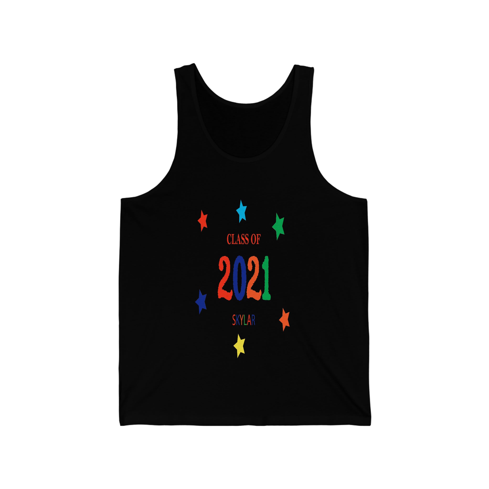 Class of ... with Year & Name Customizable - Unisex Jersey Tank Top