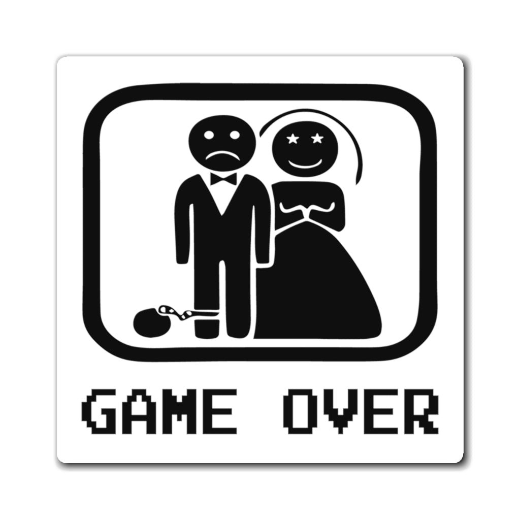 Game Over - White Magnet