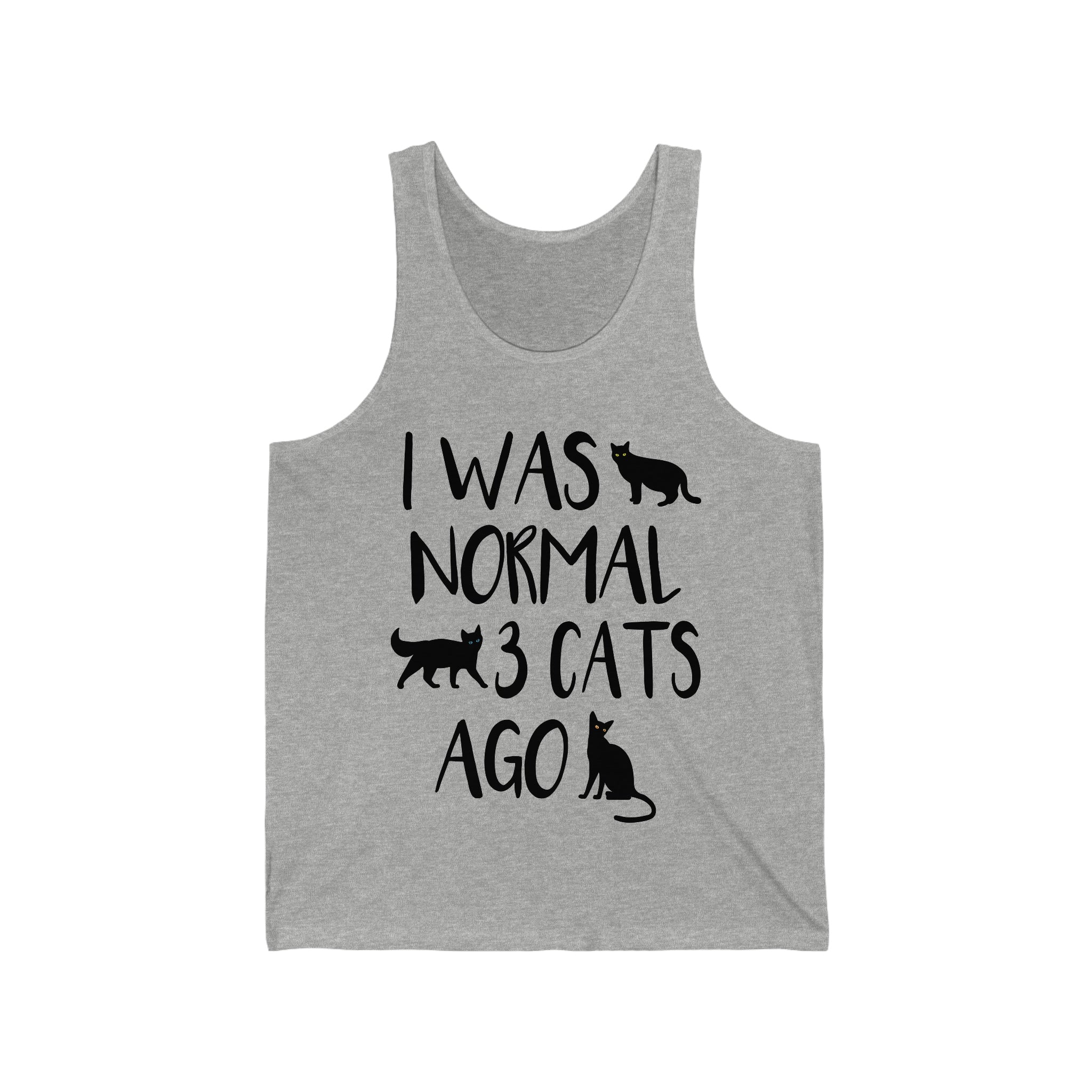 I Was Normal 3 Cats Ago - Unisex Jersey Tank Top