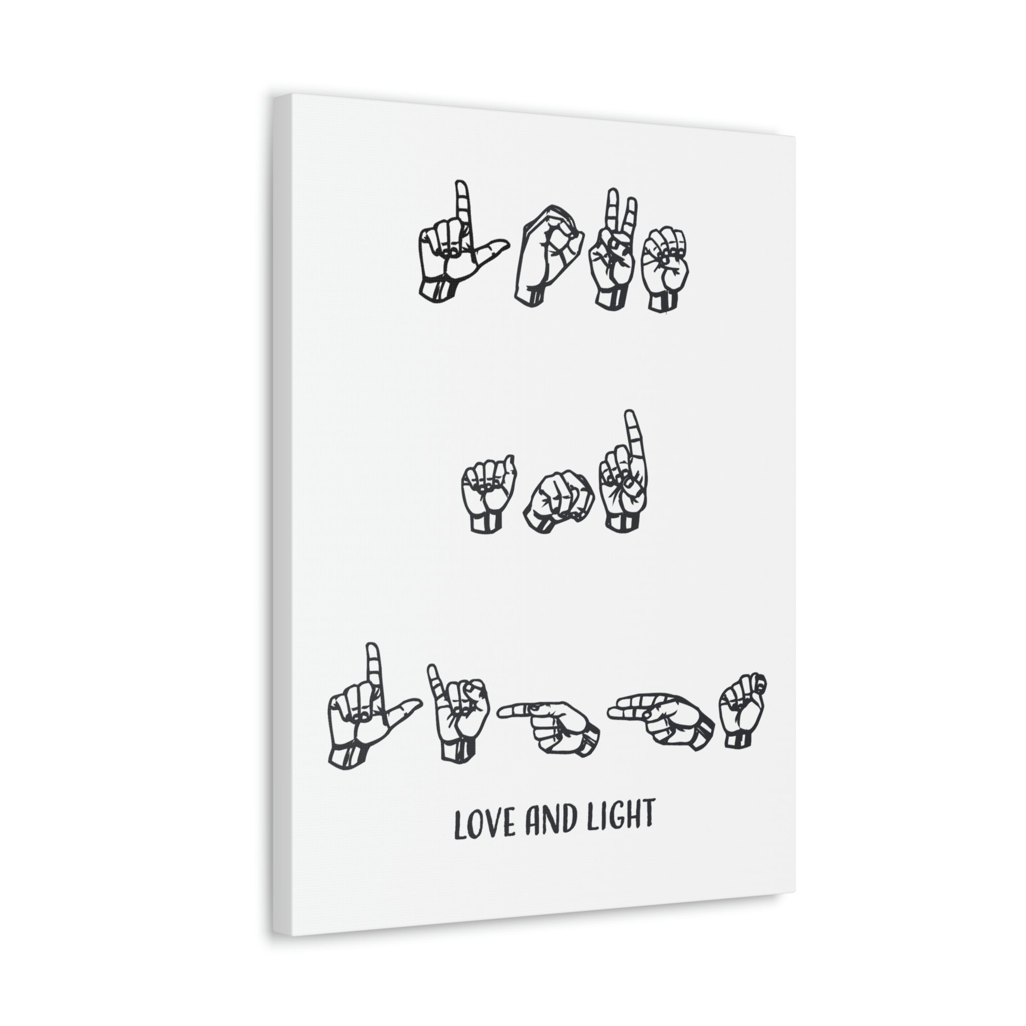 ASL - Love & Light - Canvass Print