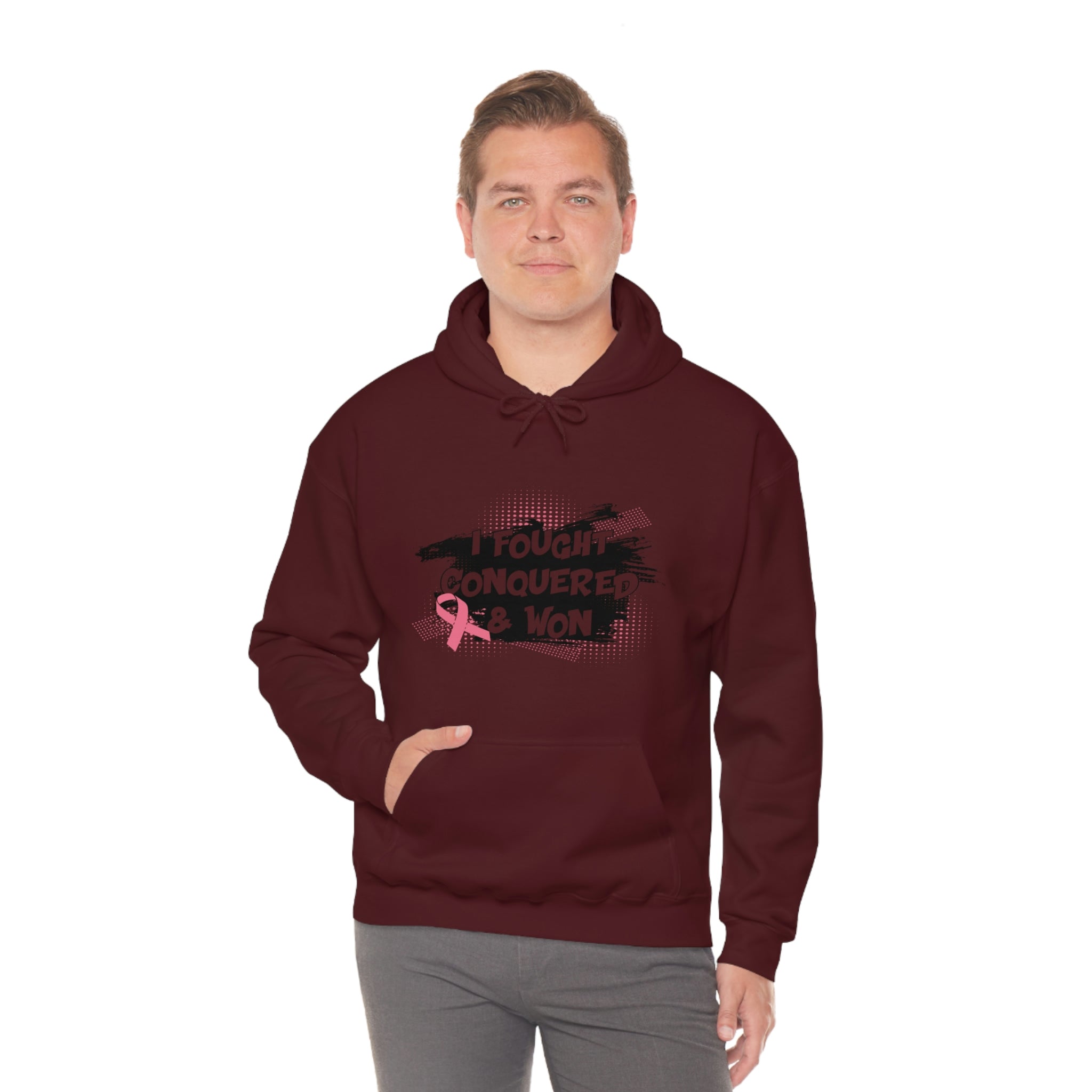I Fought Conquered & Won - Unisex Heavy Blend™ Hooded Sweatshirt