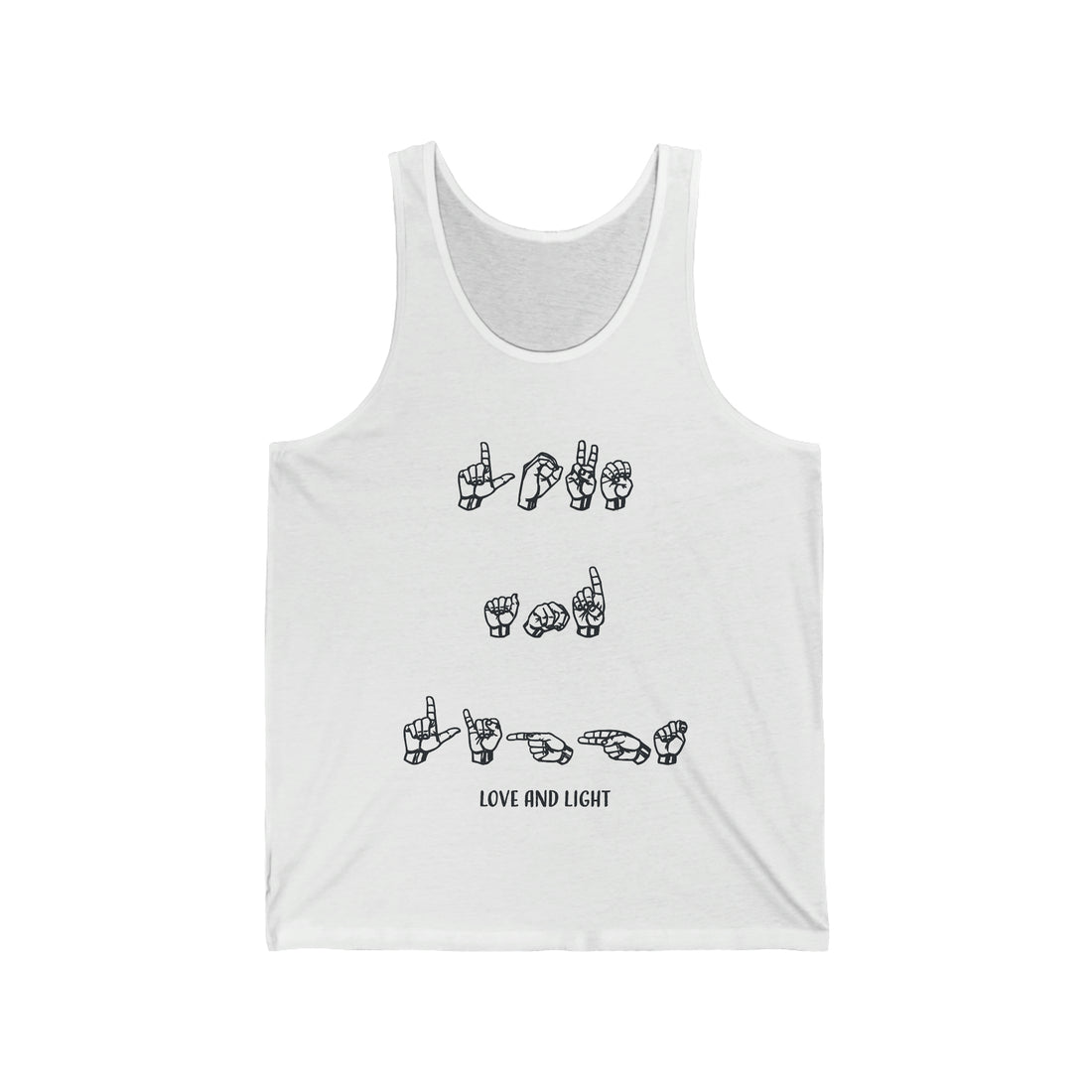 ASL - Love & Light - Unisex Jersey Tank Top