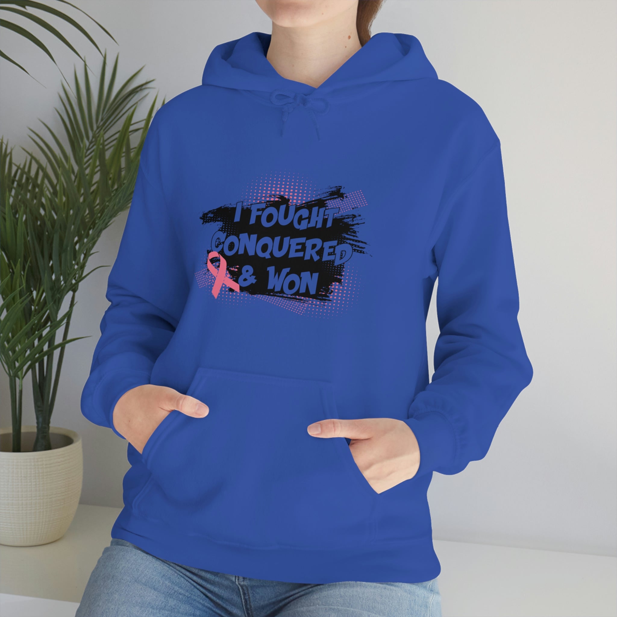 I Fought Conquered & Won - Unisex Heavy Blend™ Hooded Sweatshirt
