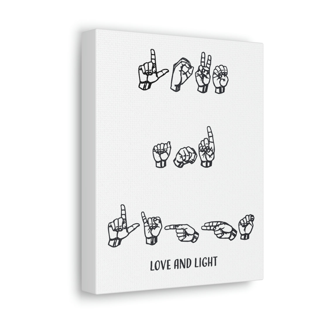 ASL - Love & Light - Canvass Print