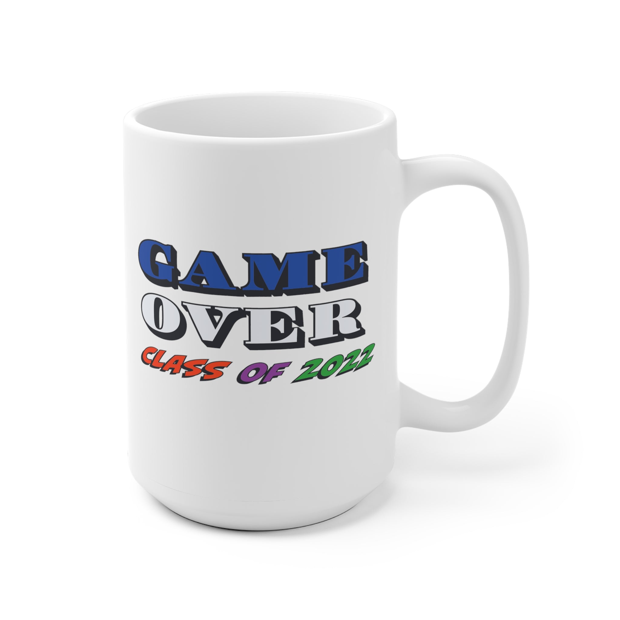 Game Over With Class Year Customizable - White Ceramic Mug 2 sizes Available