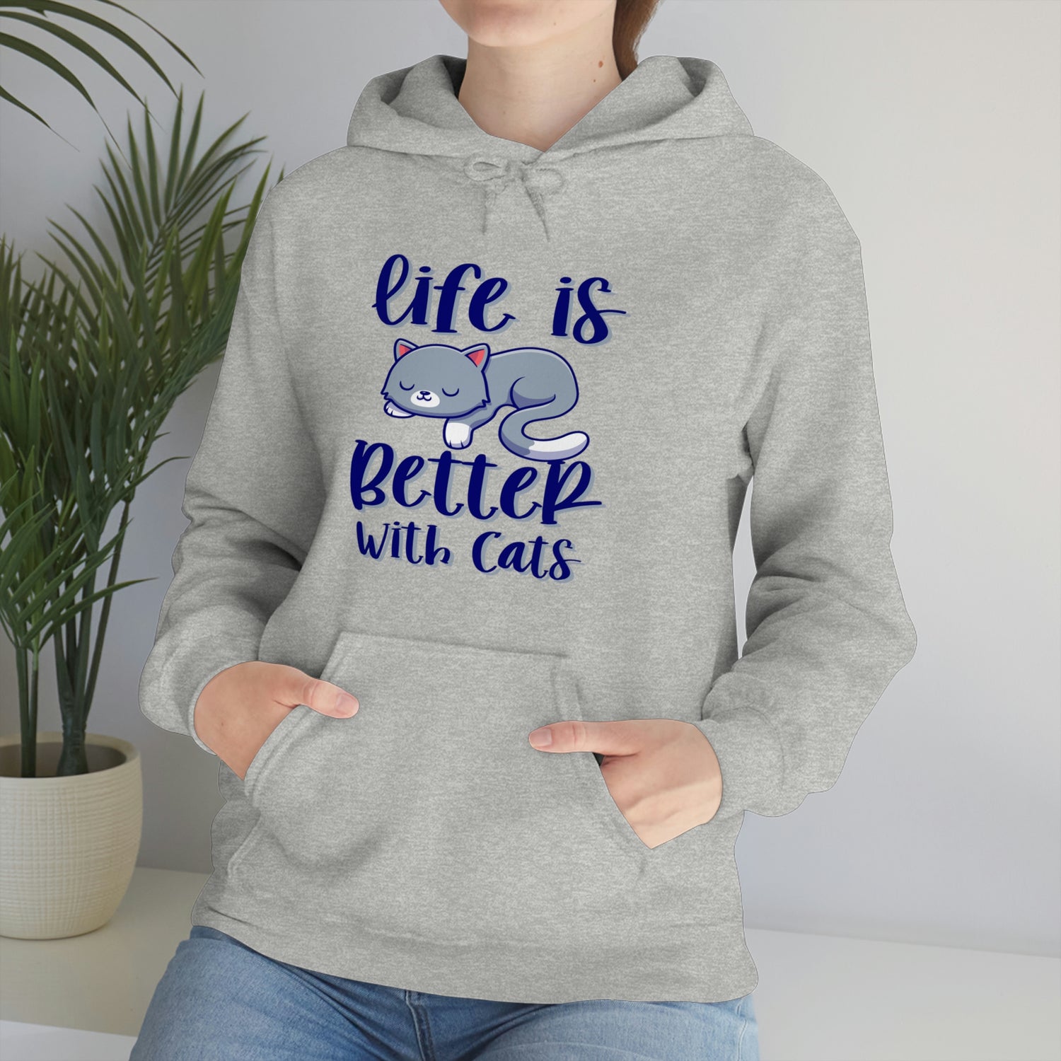 Life Is Better With Cats - Unisex Heavy Blend™ Hooded Sweatshirt