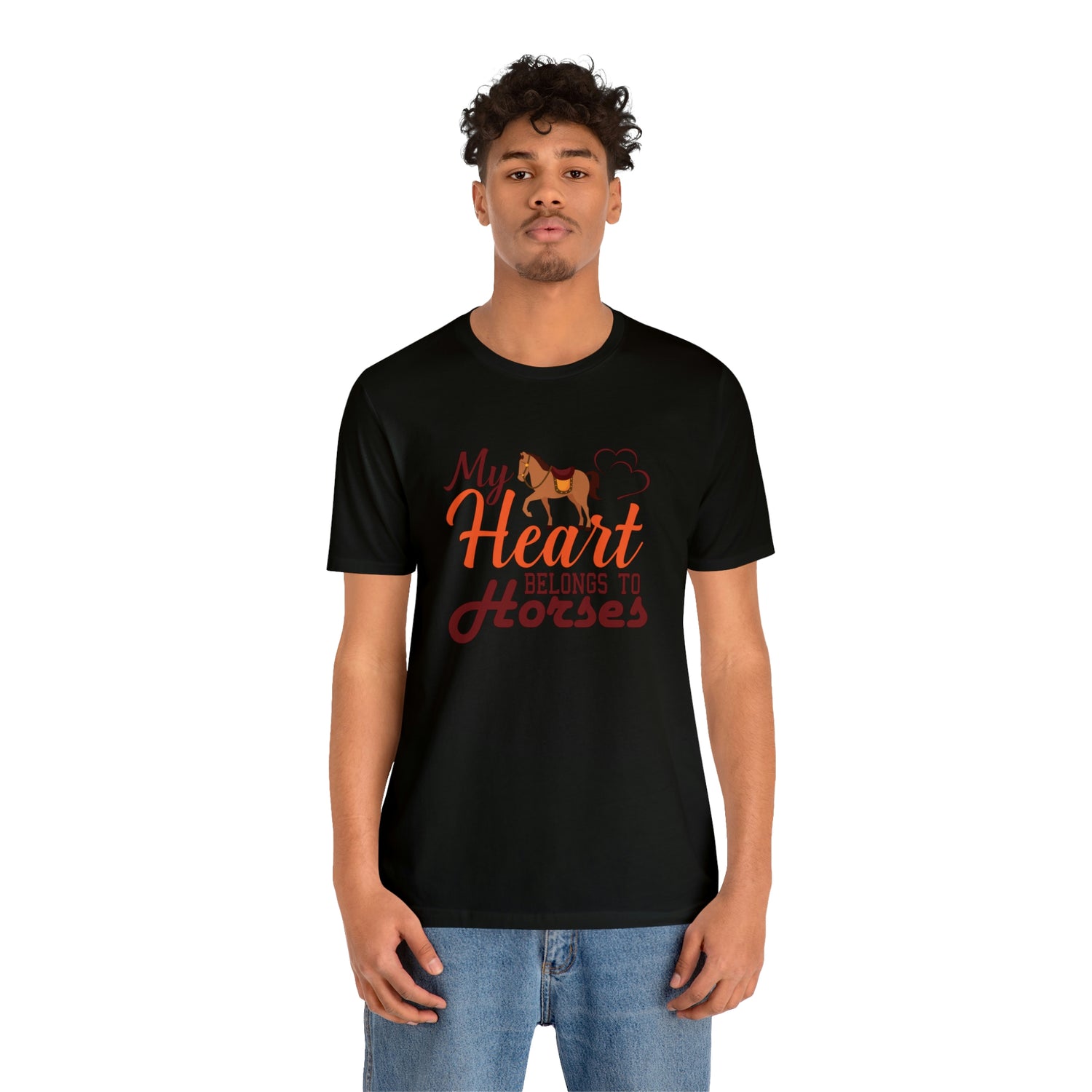 My Heart Belongs To Horses - Unisex Jersey Short Sleeve Tee