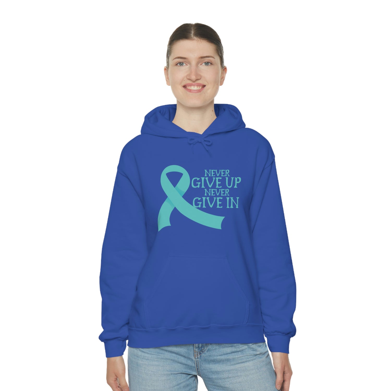 Never Give Up Never Give In - Unisex Heavy Blend™ Hooded Sweatshirt