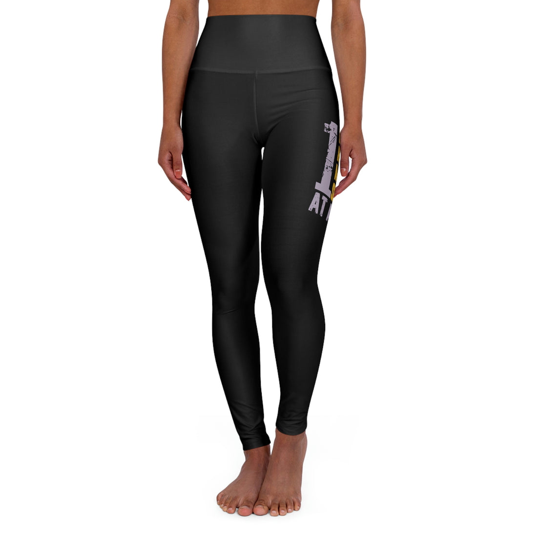 1 Day Hour Minute Second At A Time - Black High Waisted Yoga Leggings