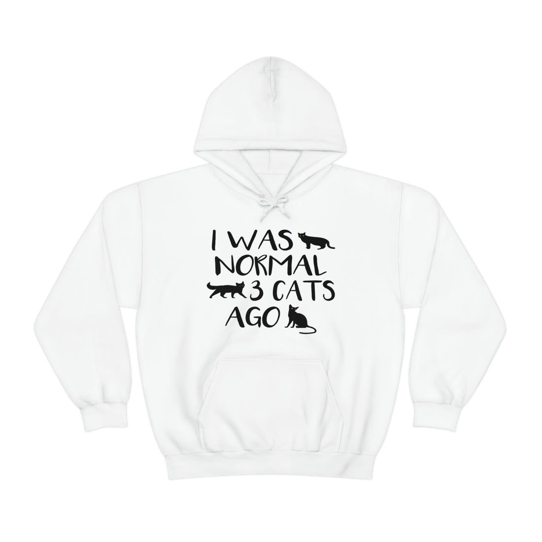 I Was Normal 3 Cats Ago - Unisex Heavy Blend™ Hooded Sweatshirt