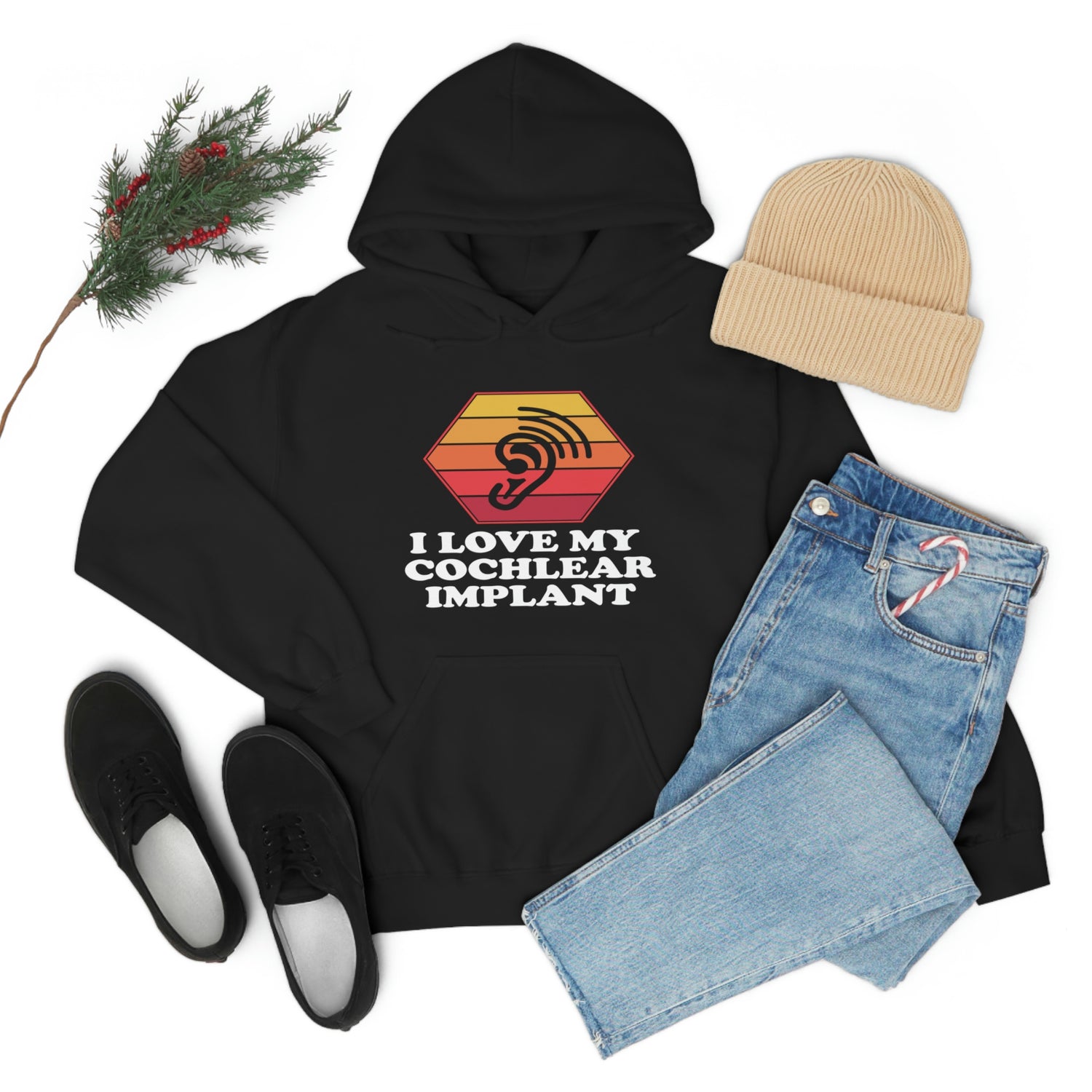I Love My Cochlear Implant  - Unisex Heavy Blend™ Hooded Sweatshirt