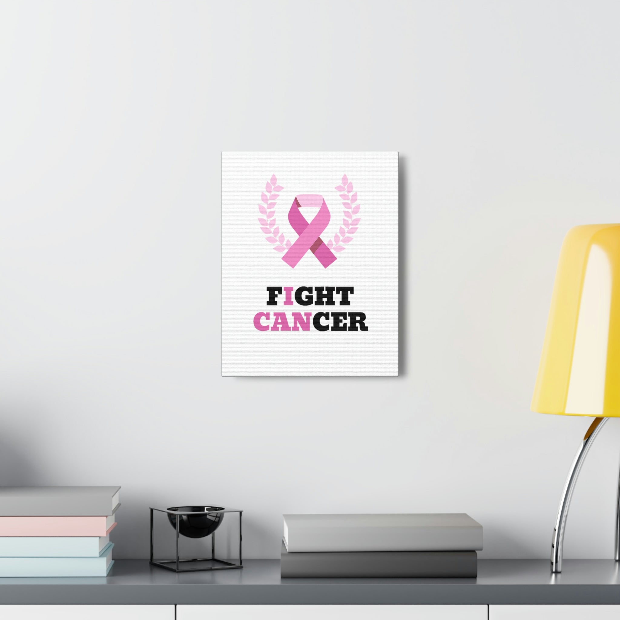 Fight Cancer I Can - White Canvass Print
