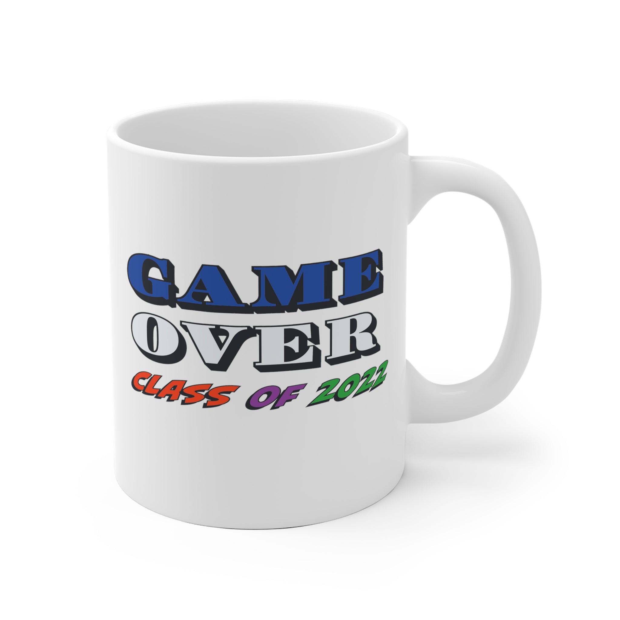 Game Over With Class Year Customizable - White Ceramic Mug 2 sizes Available