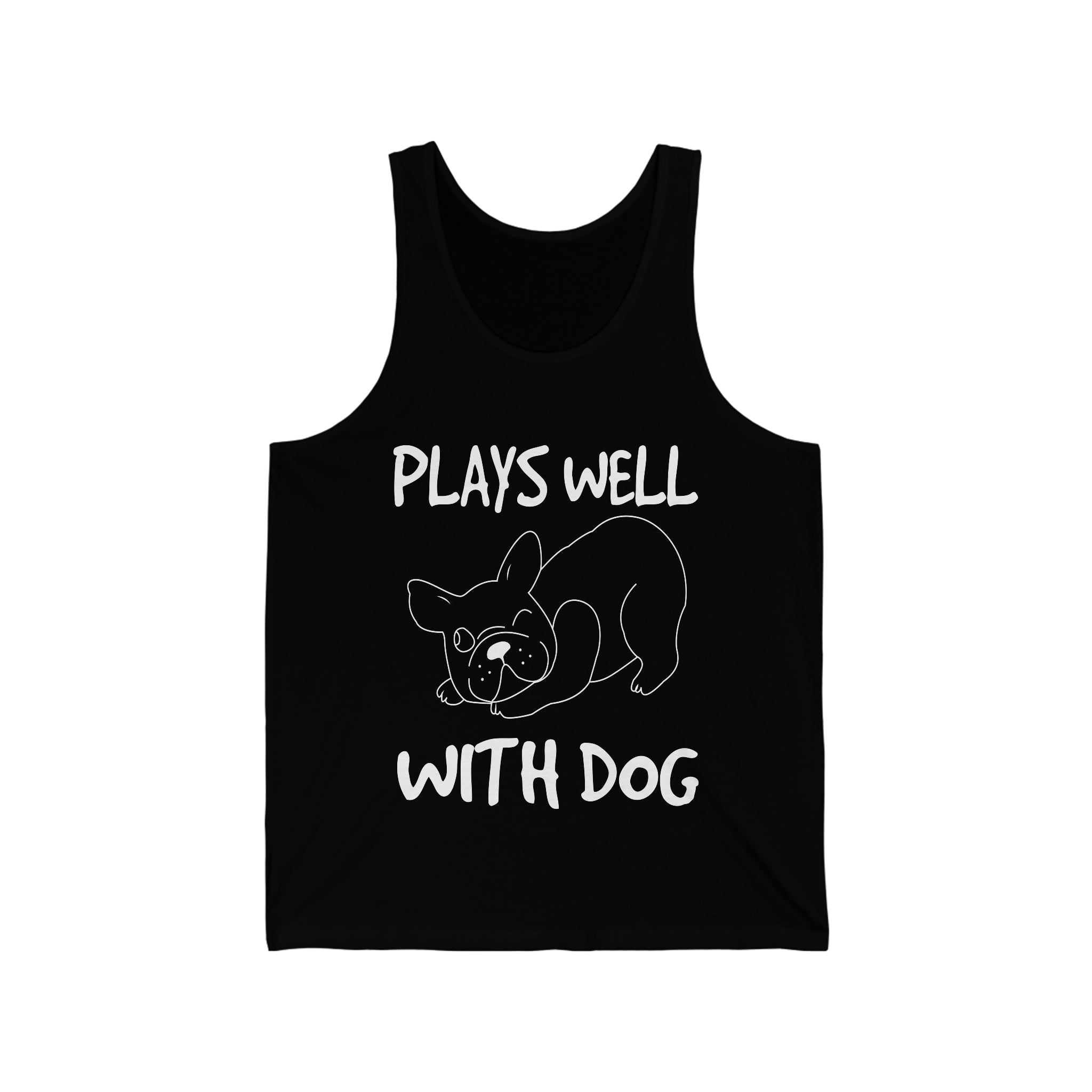Plays Well With Dog - Unisex Jersey Tank Top