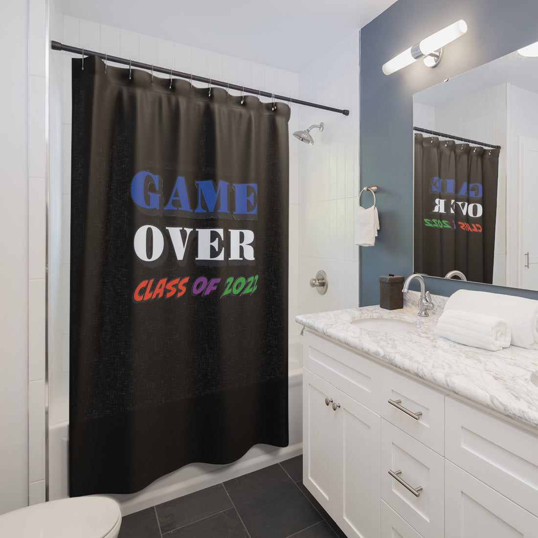 Game Over With Class Year Customizable - Shower Curtain