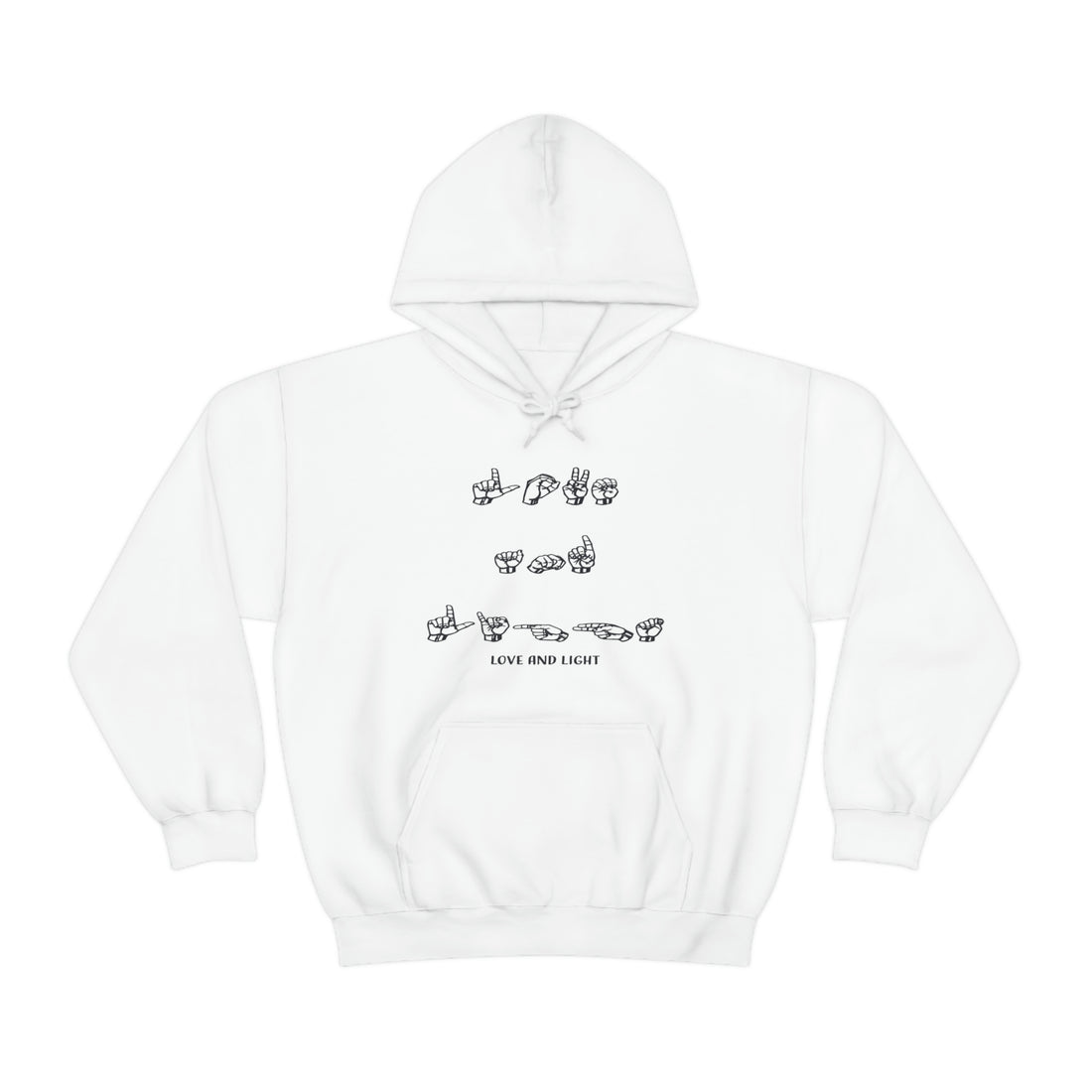 ASL - Love &amp; Light - Unisex Heavy Blend™ Hooded Sweatshirt