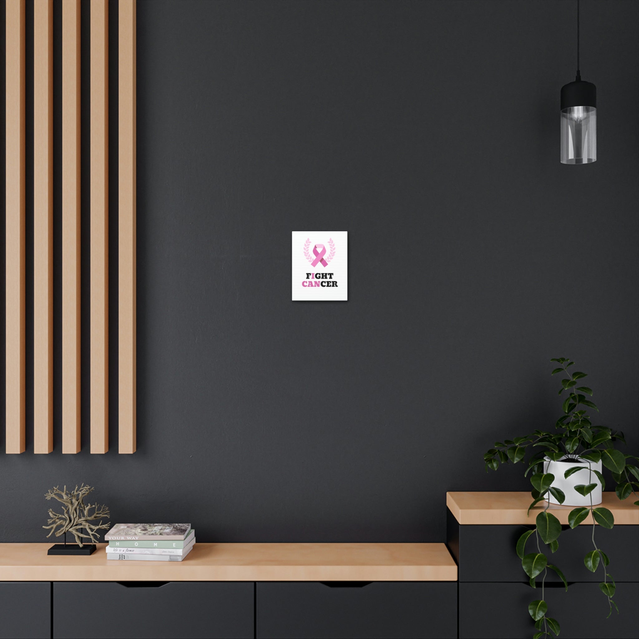 Fight Cancer I Can - White Canvass Print
