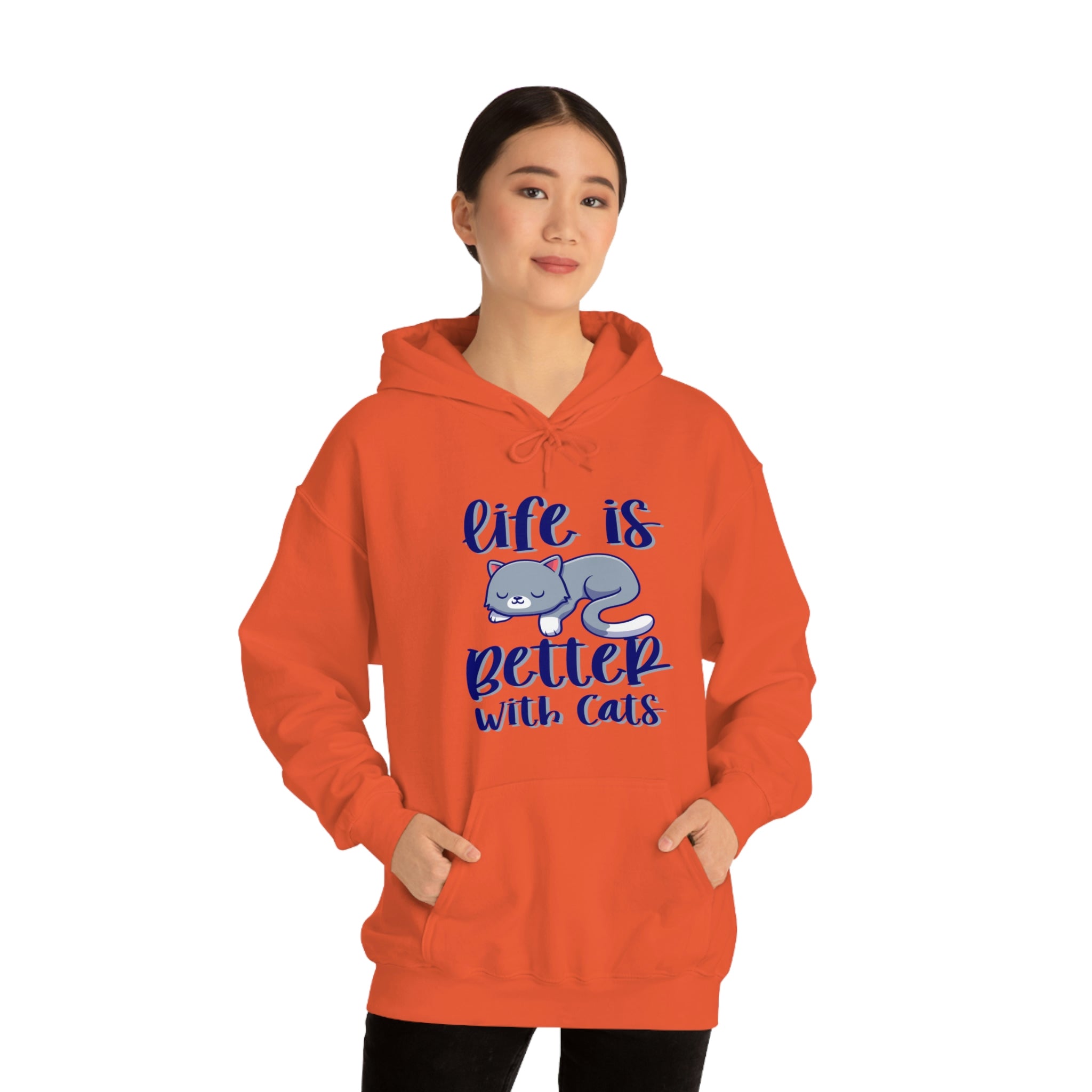 Life Is Better With Cats - Unisex Heavy Blend™ Hooded Sweatshirt
