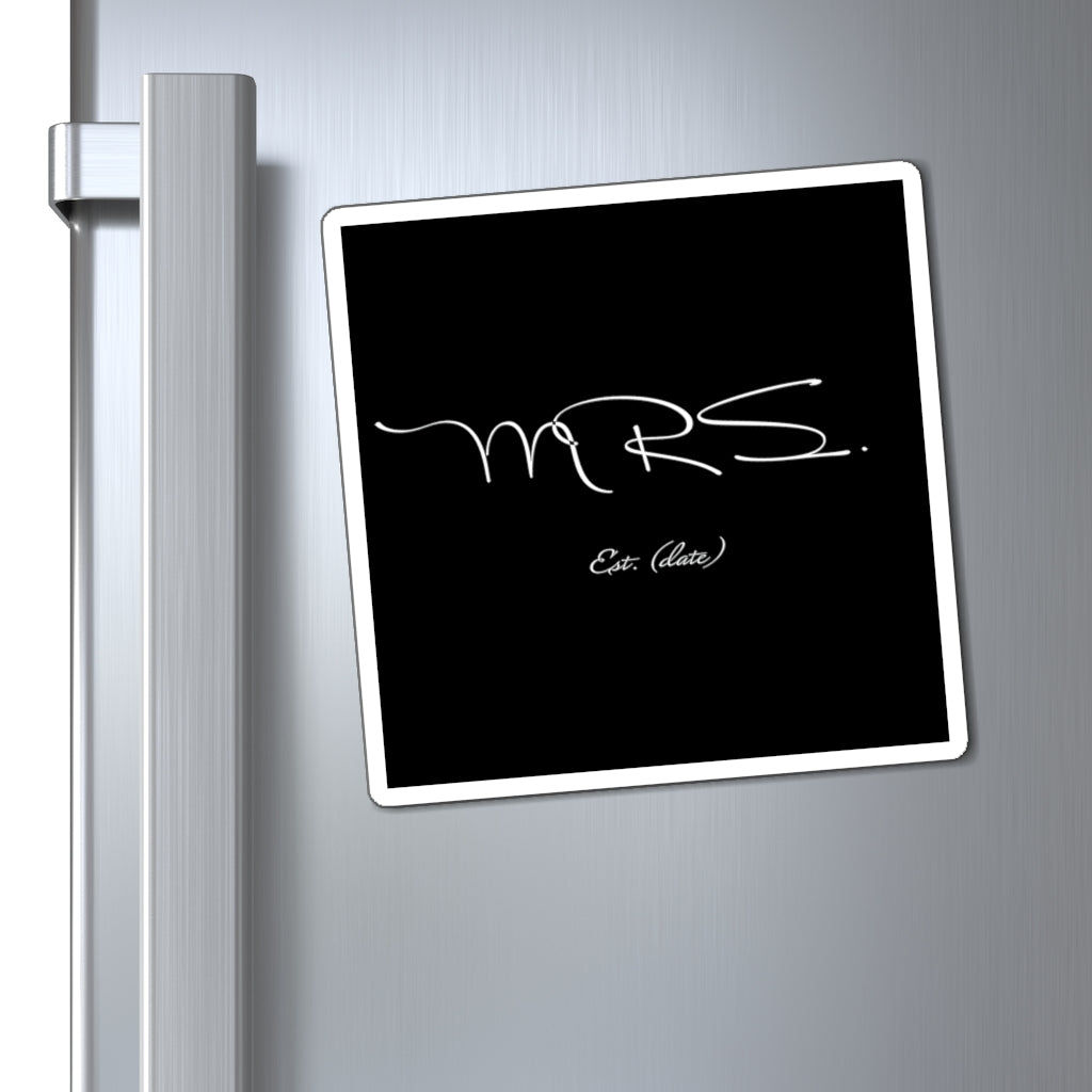 Mrs. Established Wedding Date Customizable - Magnet