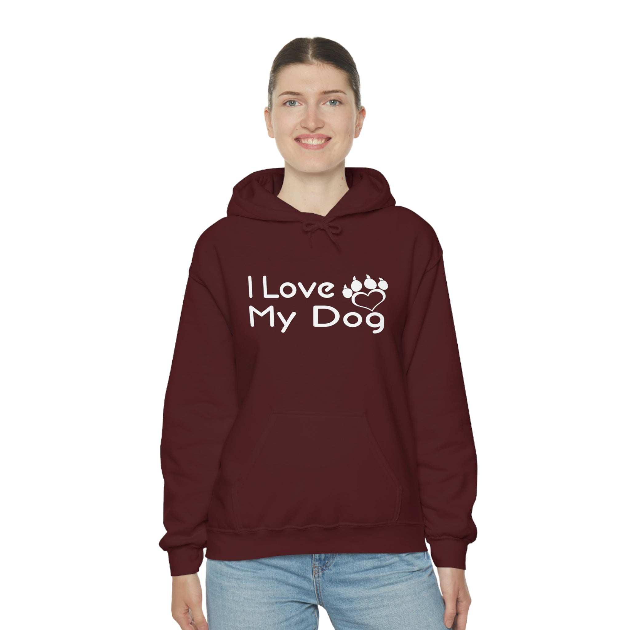 I Love My Dog - Unisex Heavy Blend™ Hooded Sweatshirt