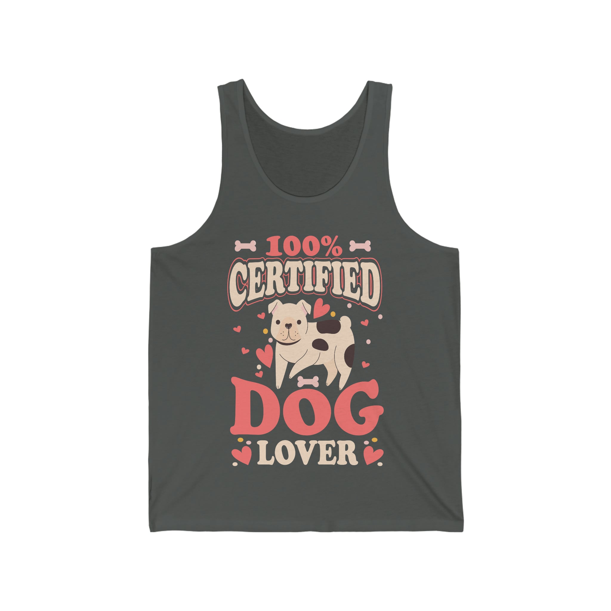 100% Certified Dog Lover - Unisex Jersey Tank Top