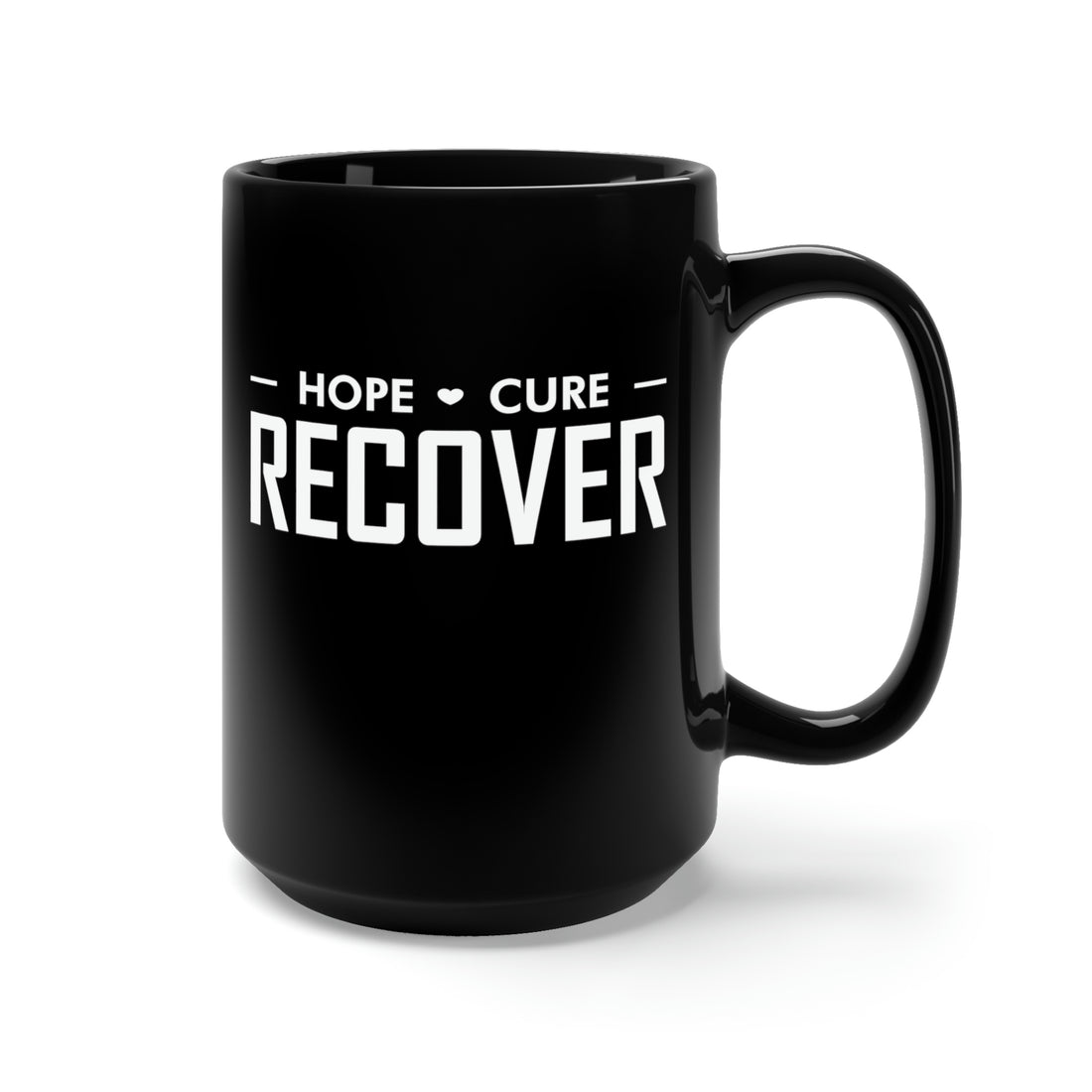 Hope Cure Recover - Large 15oz Black Mug