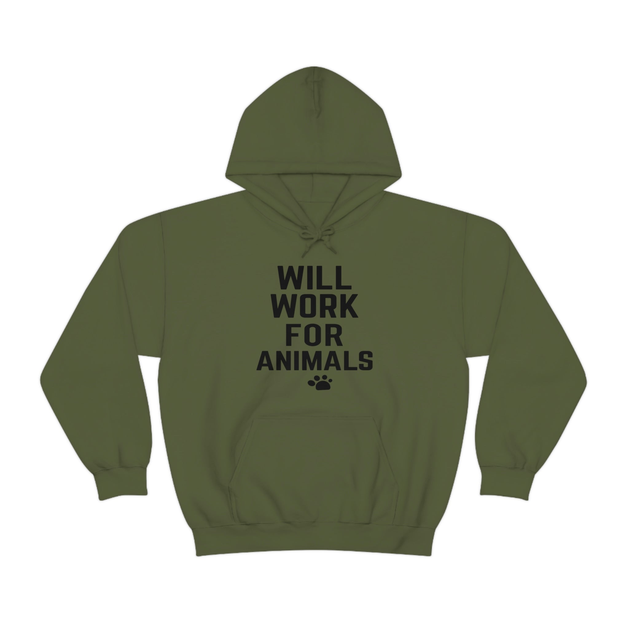 Will Work For Animals - Unisex Heavy Blend™ Hooded Sweatshirt