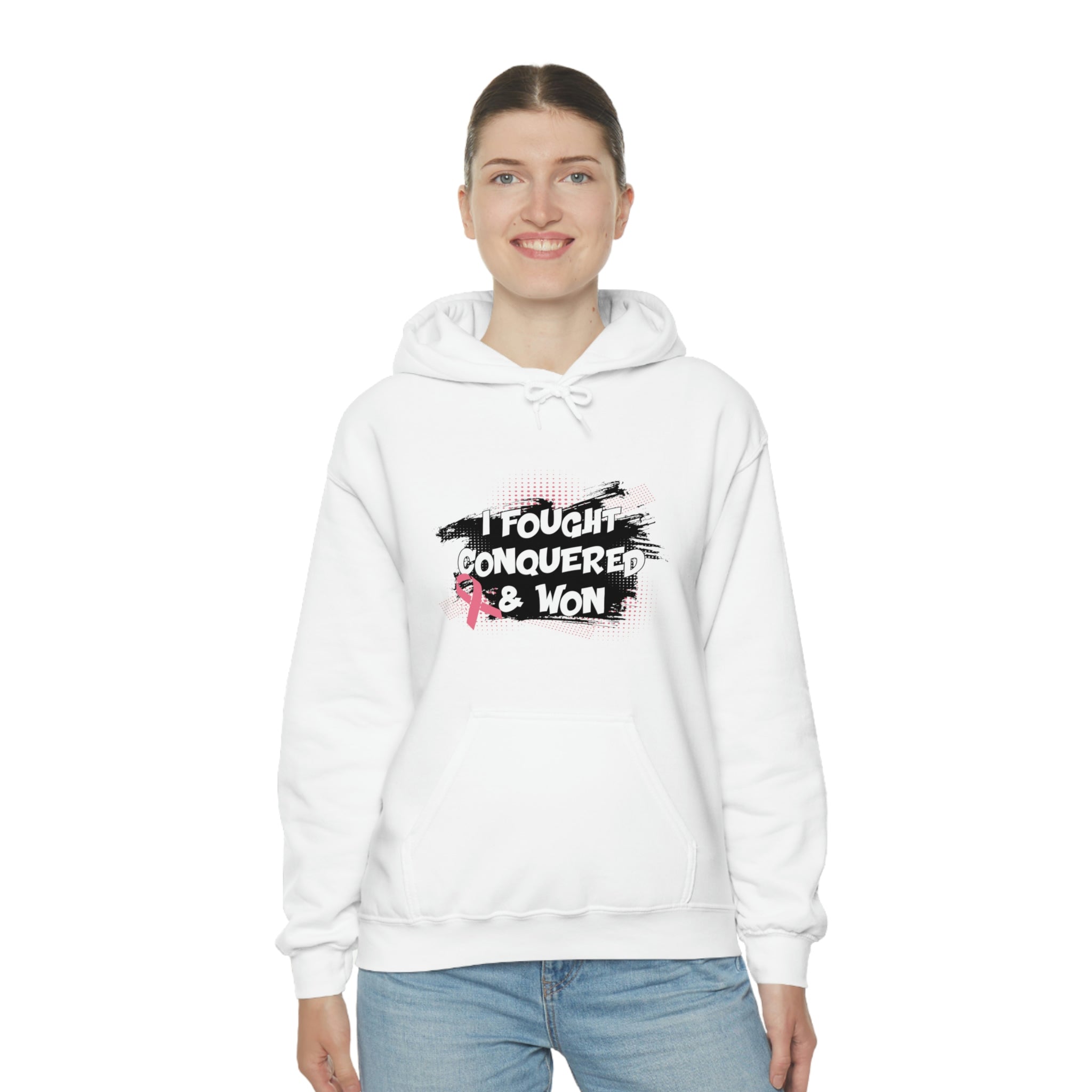 I Fought Conquered & Won - Unisex Heavy Blend™ Hooded Sweatshirt