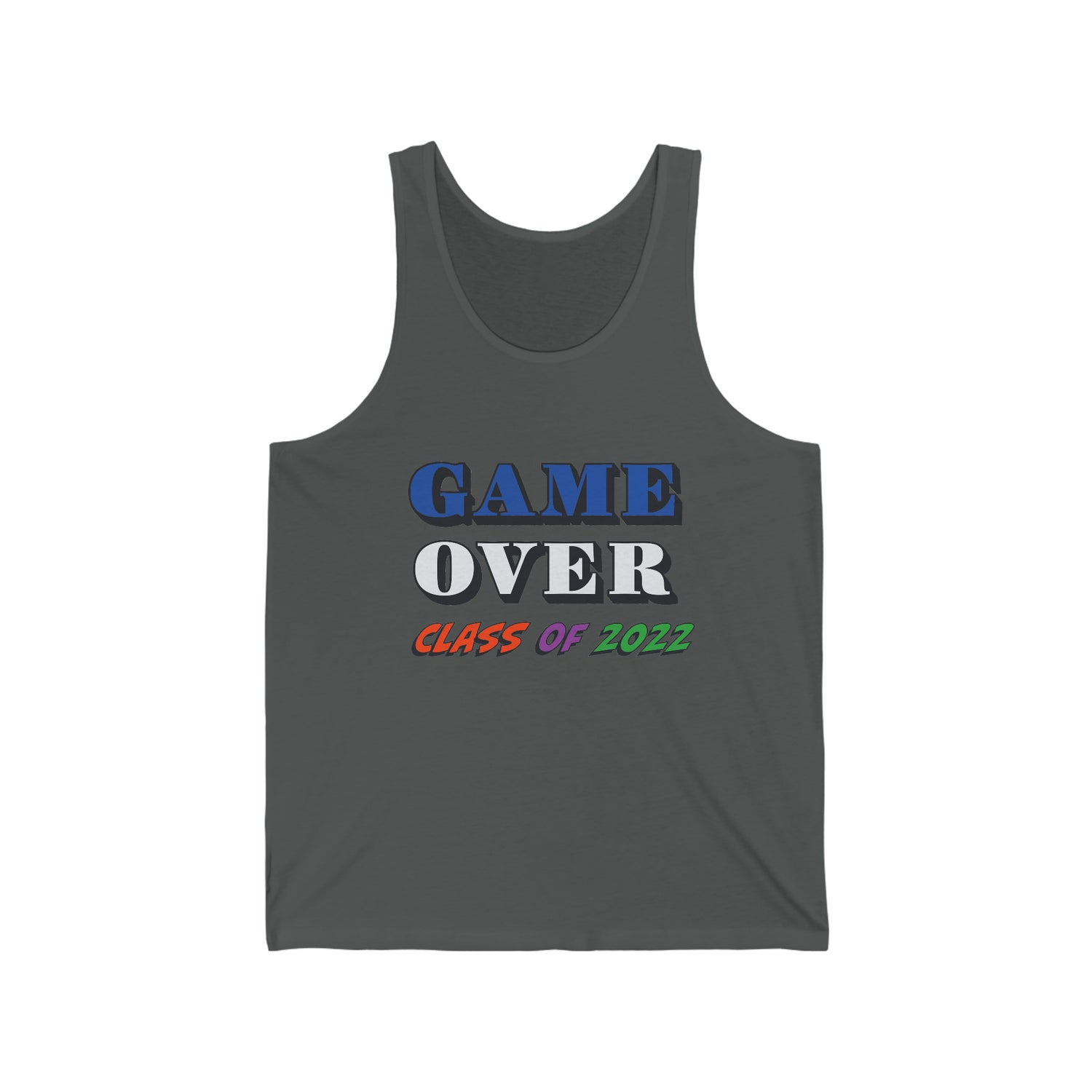 Game Over With Class Year Customizable - Unisex Jersey Tank Top