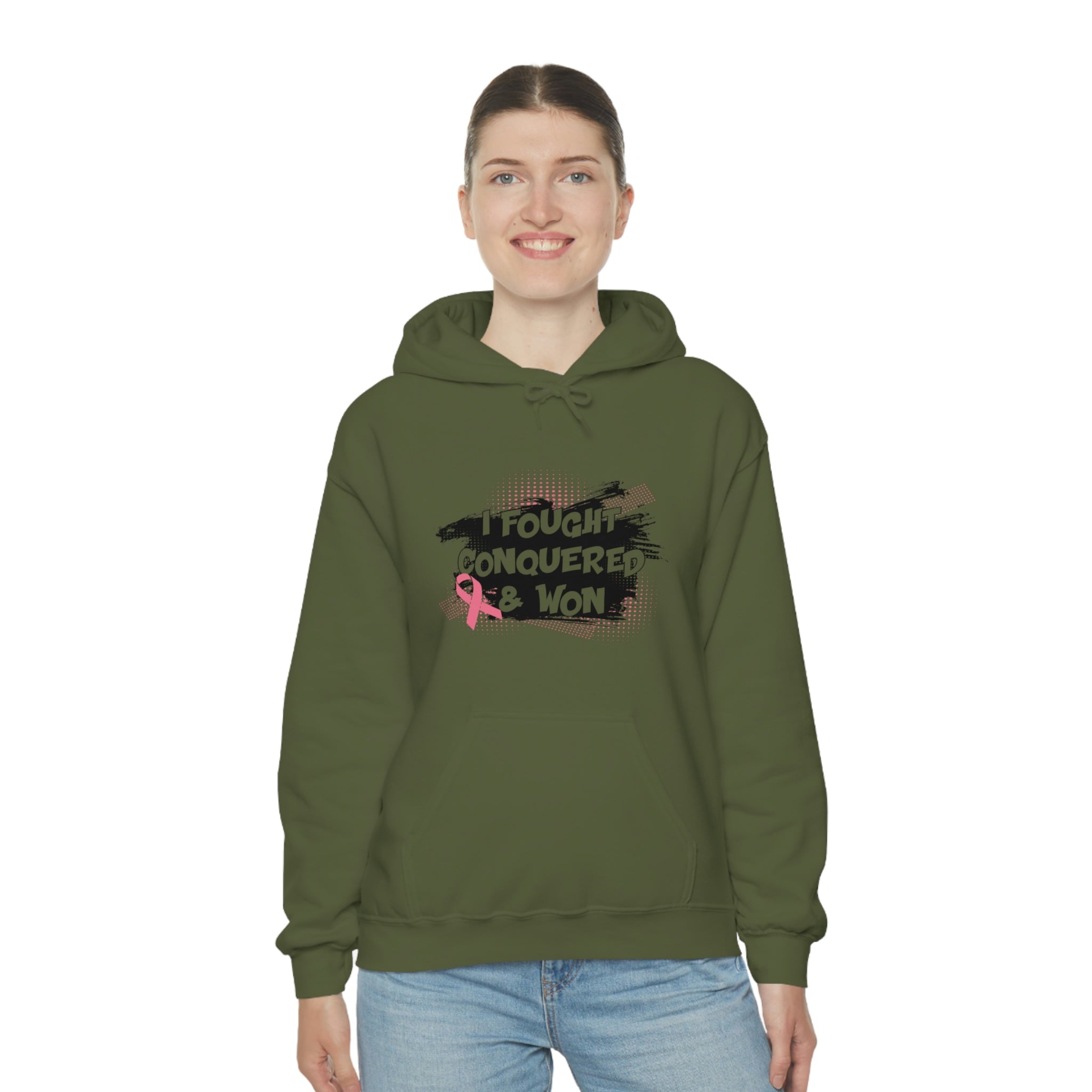 I Fought Conquered & Won - Unisex Heavy Blend™ Hooded Sweatshirt