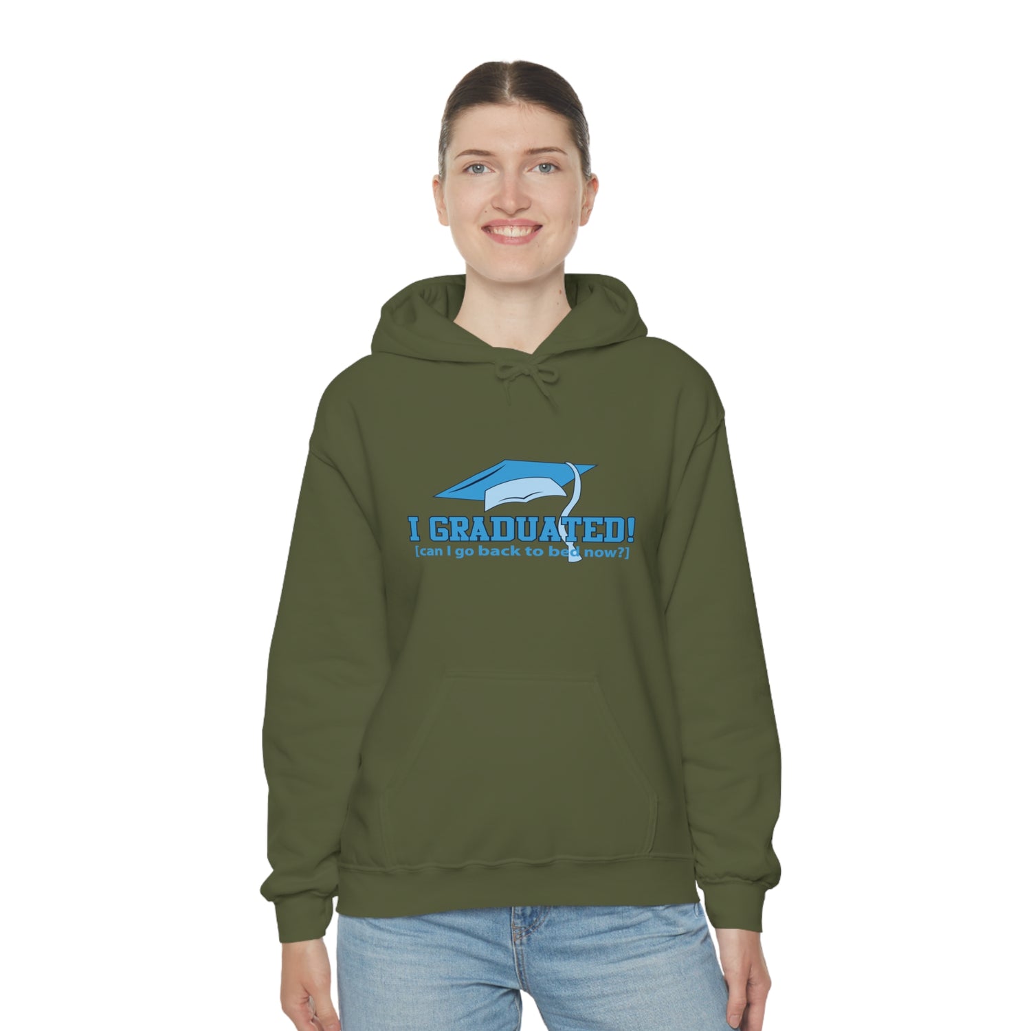 I Graduated! Can I Go Back To Bed Now - Unisex Heavy Blend™ Hooded Sweatshirt