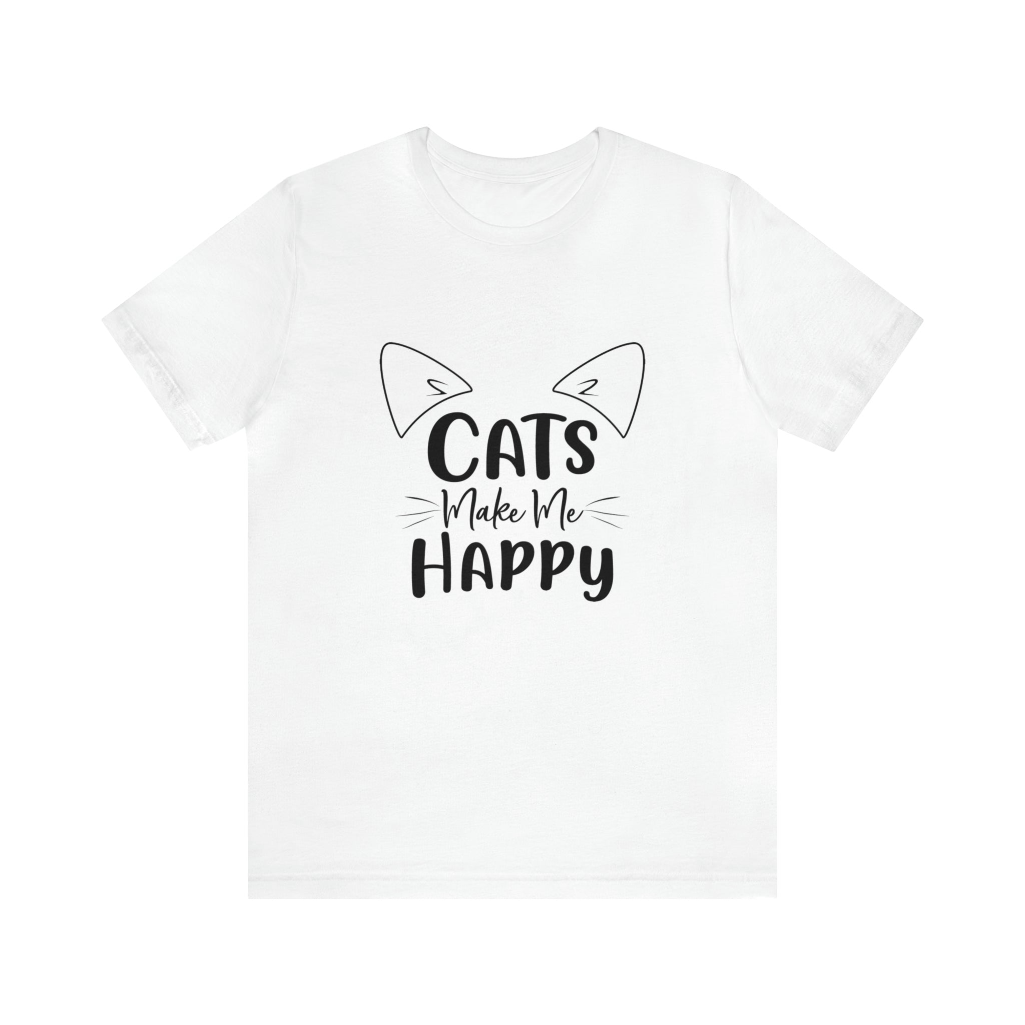 Cats Make Me Happy - Unisex Jersey Short Sleeve Tee