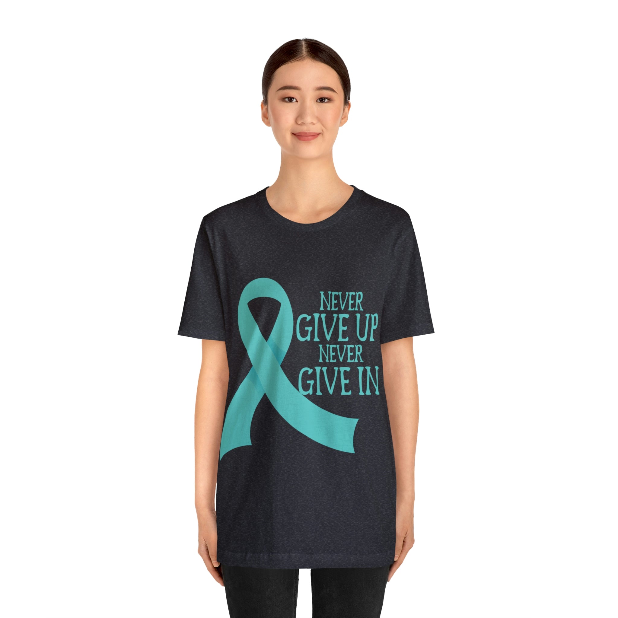 Never Give Up Never Give In - Unisex Jersey Short Sleeve Tee