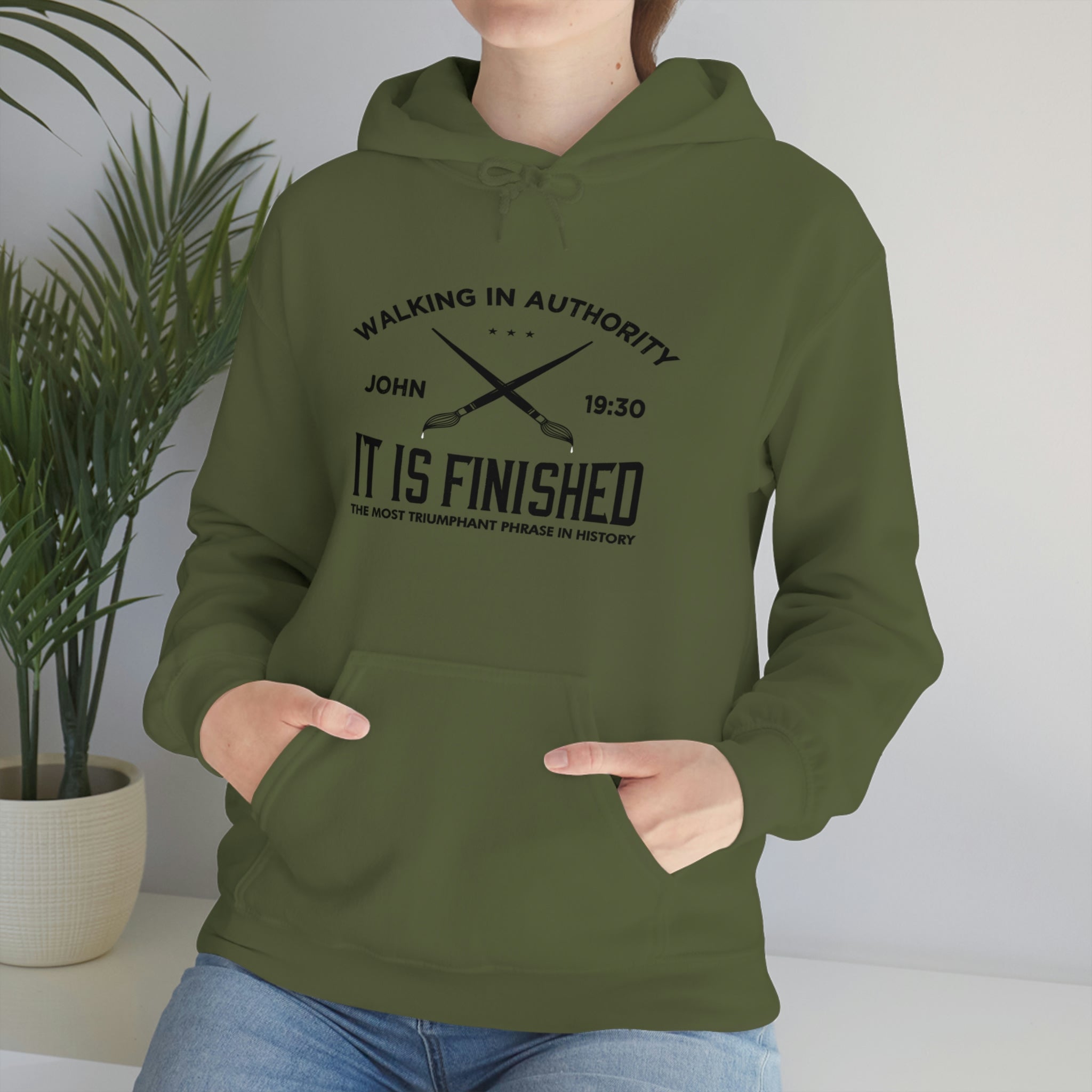 John 19:30 It Is Finished - Unisex Heavy Blend™ Hooded Sweatshirt