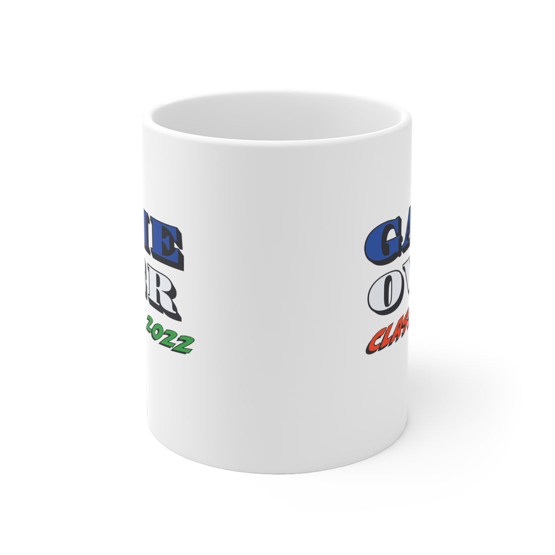 Game Over With Class Year Customizable - White Ceramic Mug 2 sizes Available