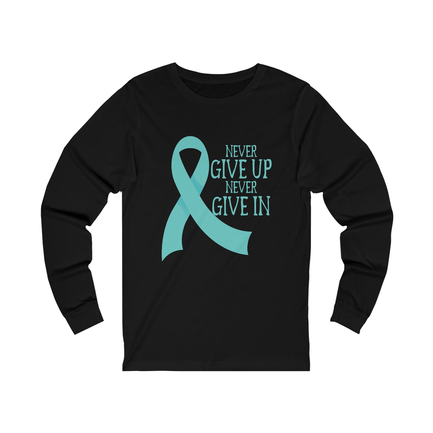 Never Give Up Never Give In - Unisex Jersey Long Sleeve Tee